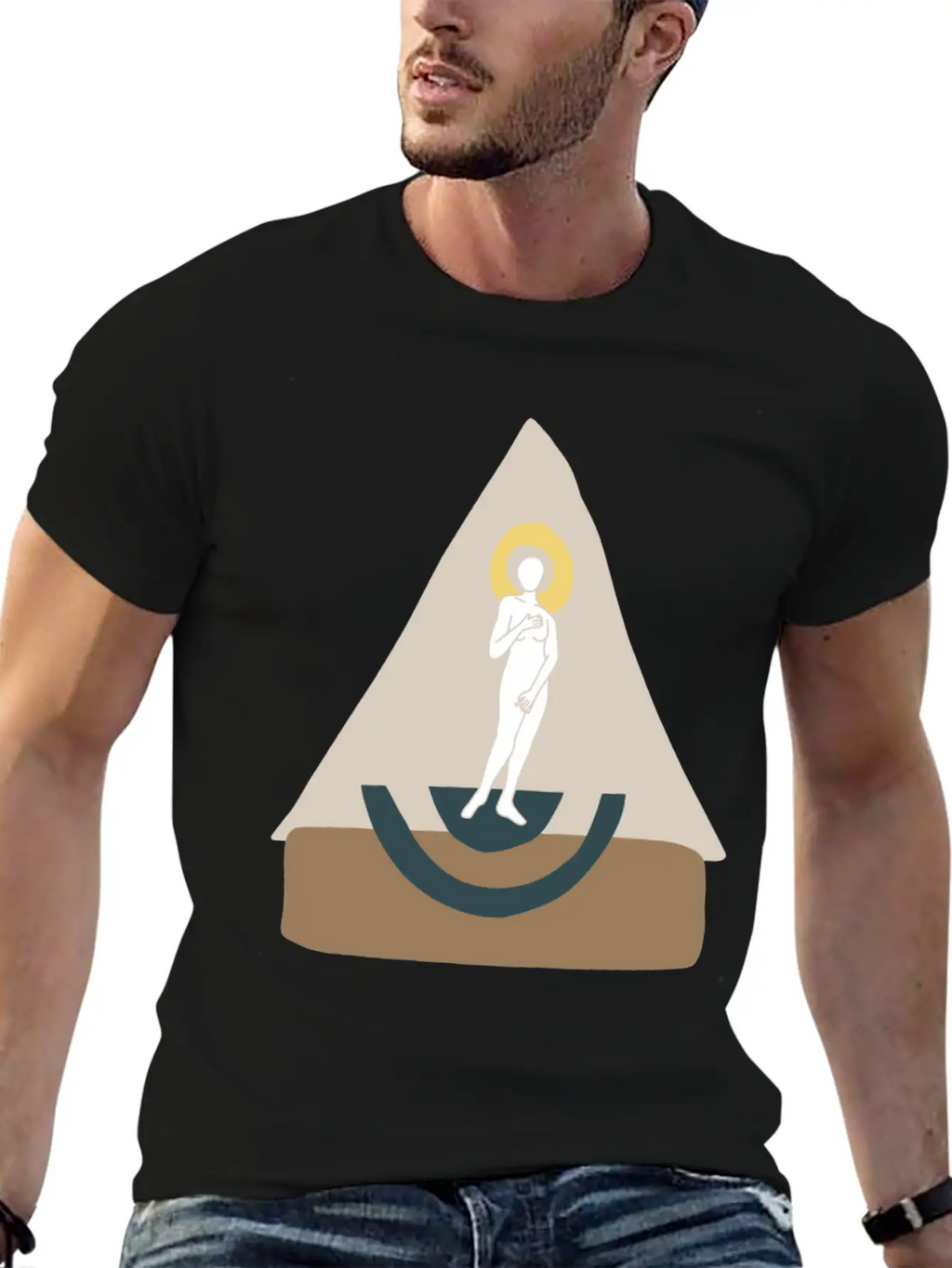 Abstract Boho Venus Classic Cotton Tee – Unisex Comfort For Any Season