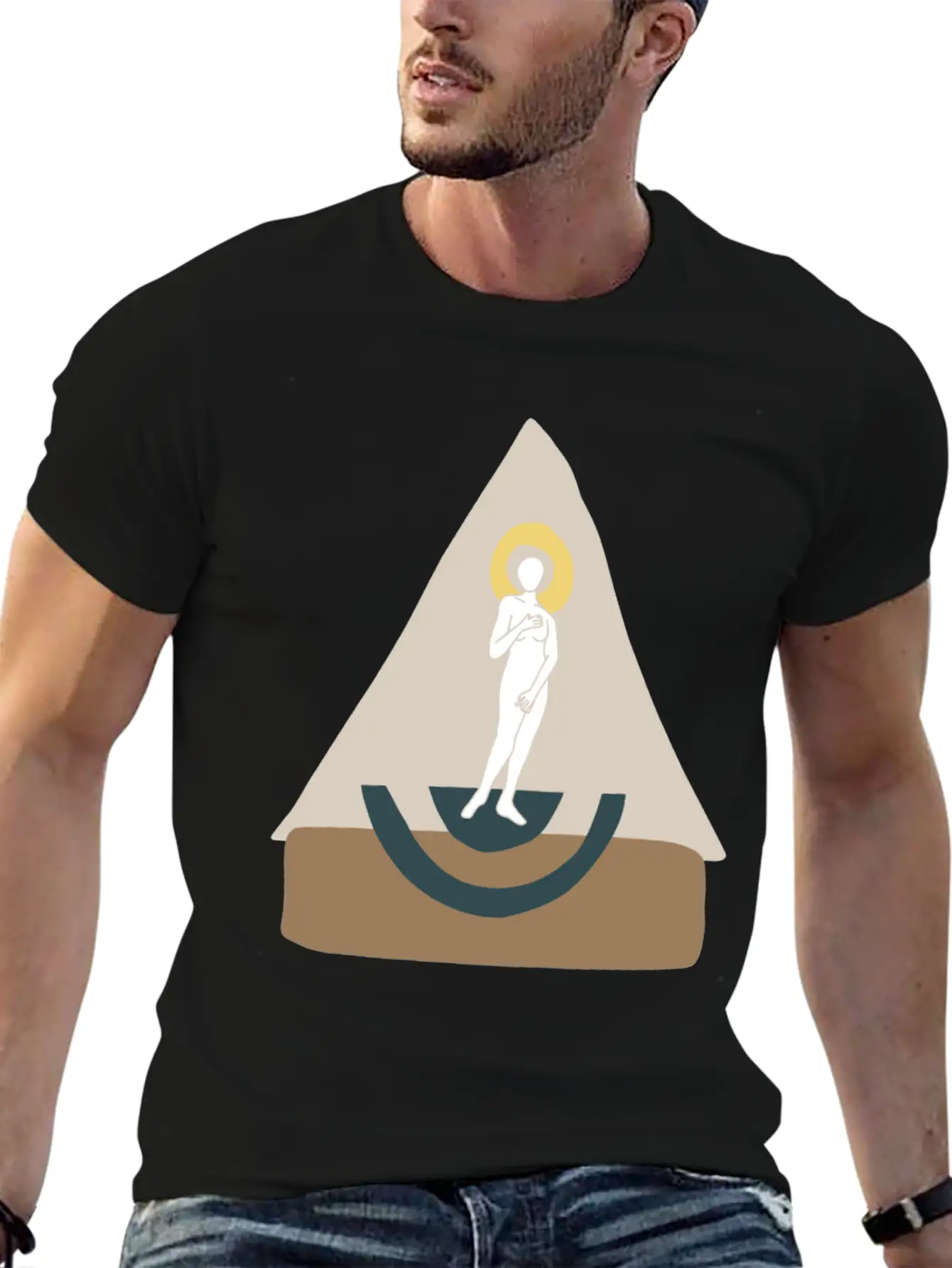 Abstract Boho Venus Classic Cotton Tee – Unisex Comfort For Any Season