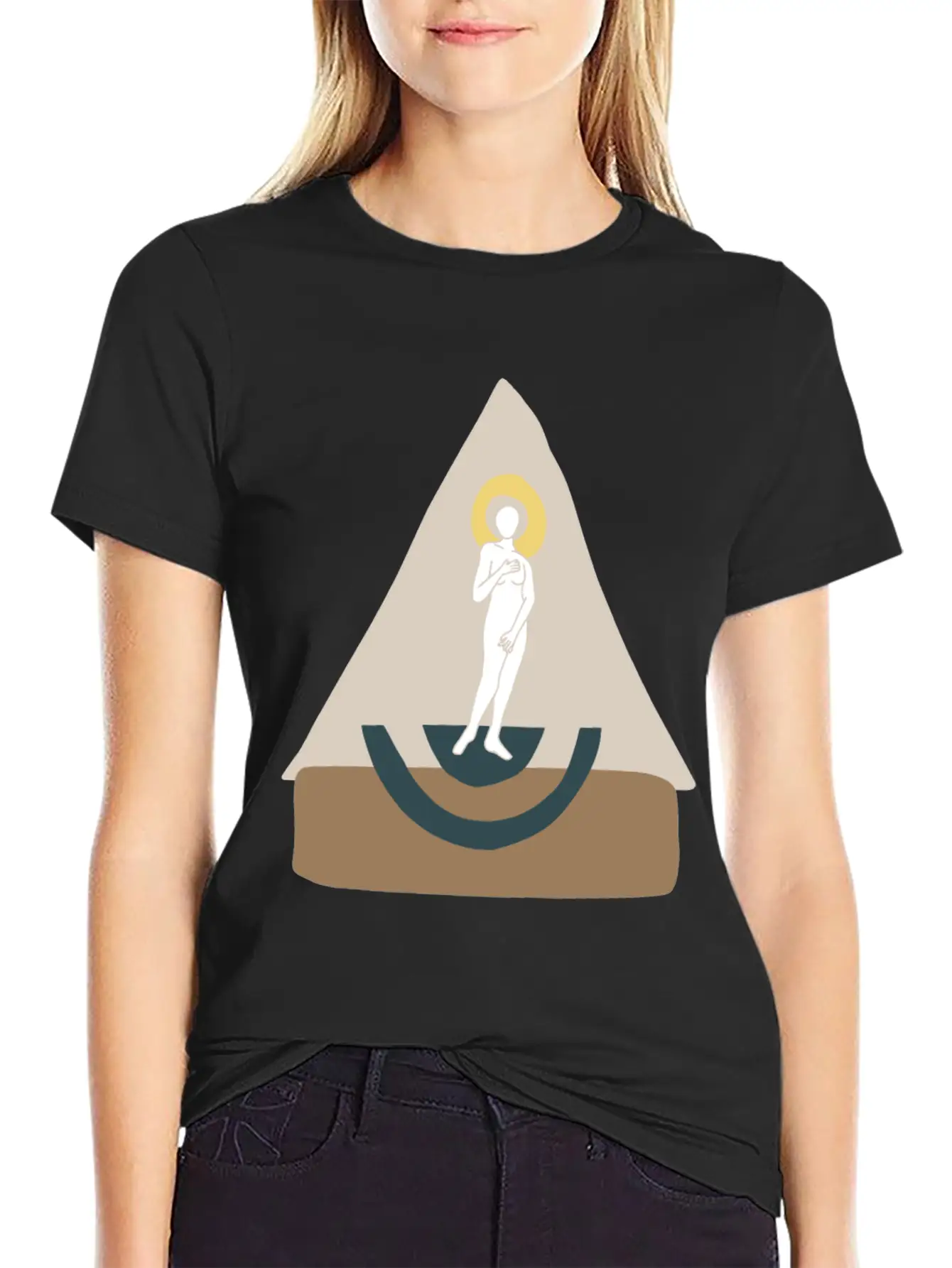 Abstract Boho Venus Classic Cotton Tee – Unisex Comfort For Any Season