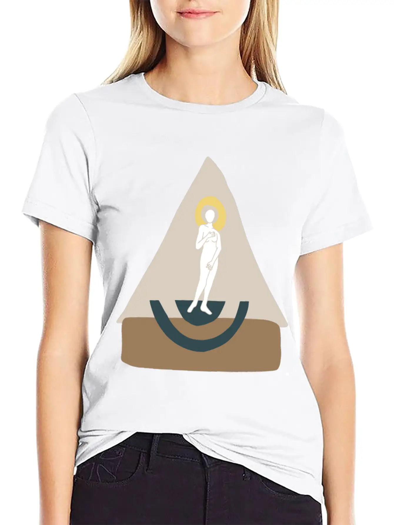 Abstract Boho Venus Classic Cotton Tee – Unisex Comfort For Any Season