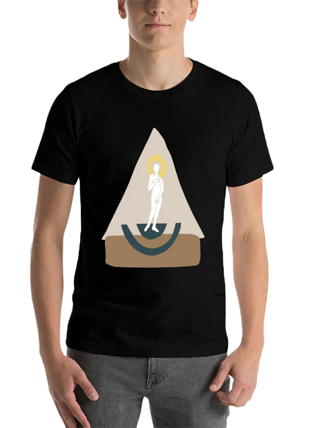 Abstract Boho Venus Classic Cotton Tee – Unisex Comfort For Any Season