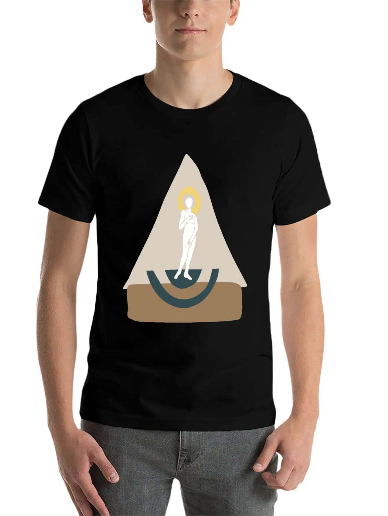 Abstract Boho Venus Classic Cotton Tee – Unisex Comfort For Any Season