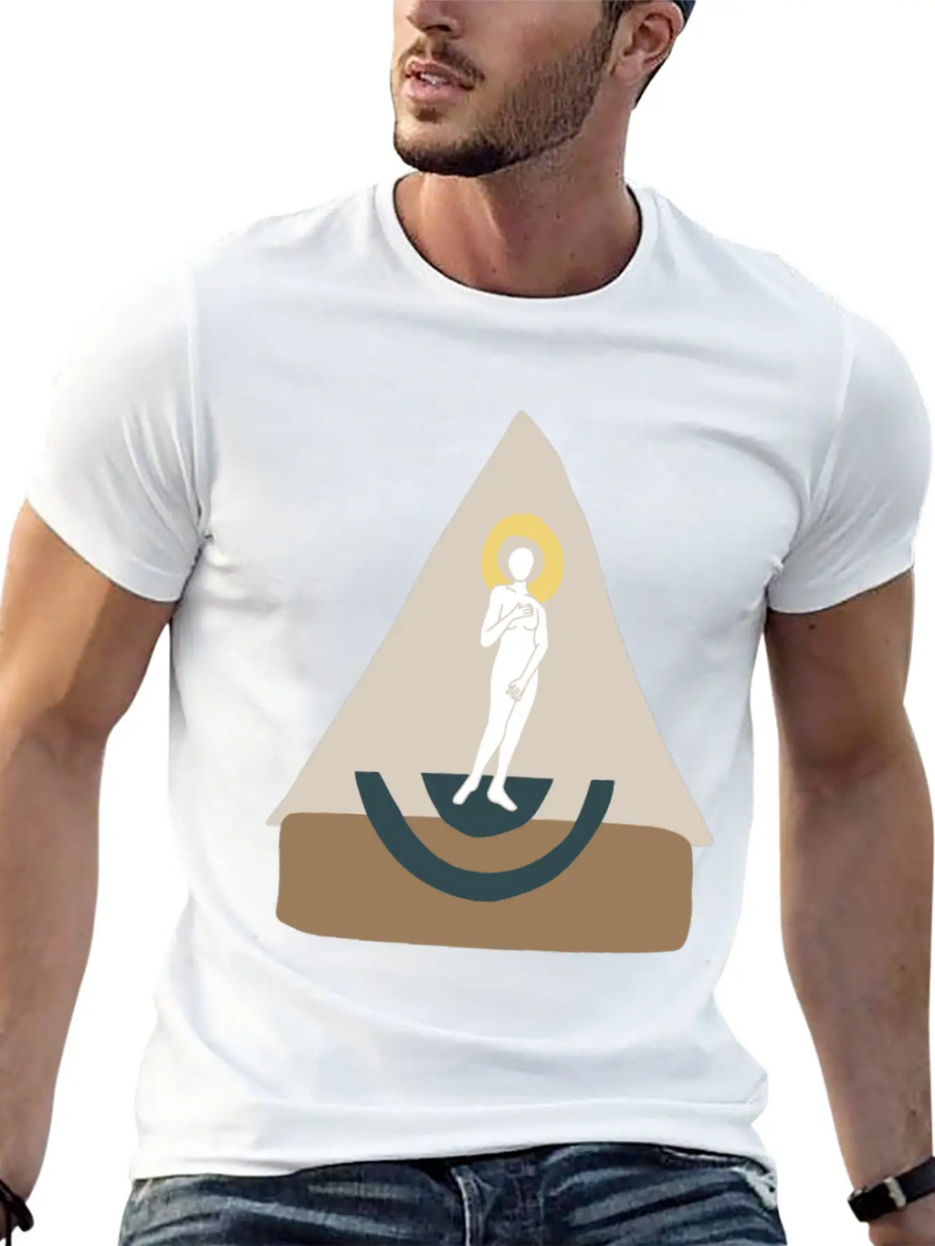 Abstract Boho Venus Classic Cotton Tee – Unisex Comfort For Any Season