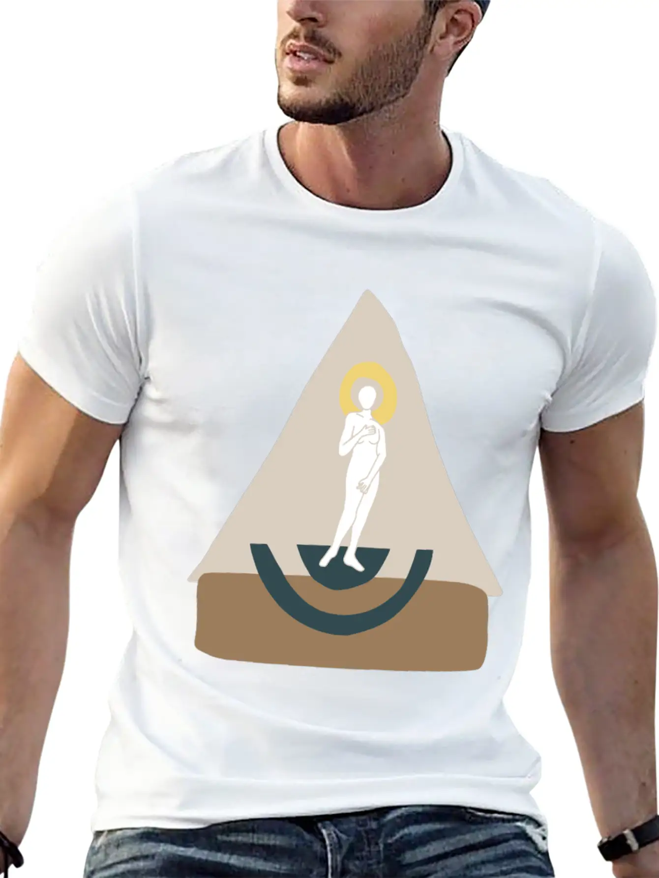 Abstract Boho Venus Classic Cotton Tee – Unisex Comfort For Any Season
