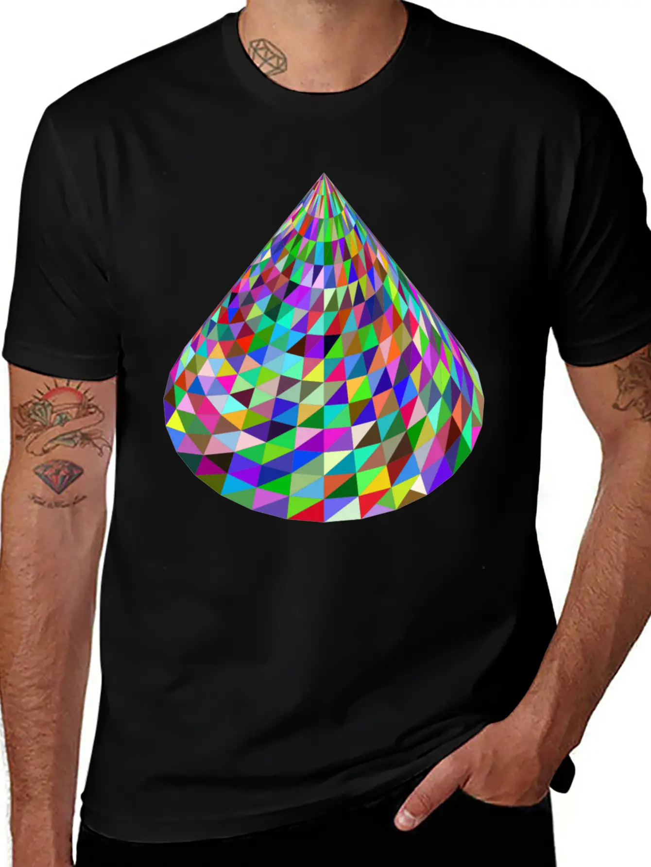 Abstract Cone Basic Graphic T-Shirt – Daily Comfort In Soft Cotton