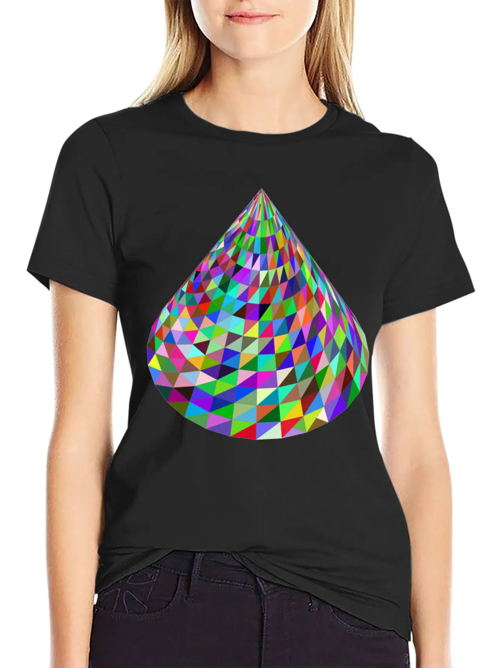 Abstract Cone Basic Graphic T-Shirt – Daily Comfort In Soft Cotton