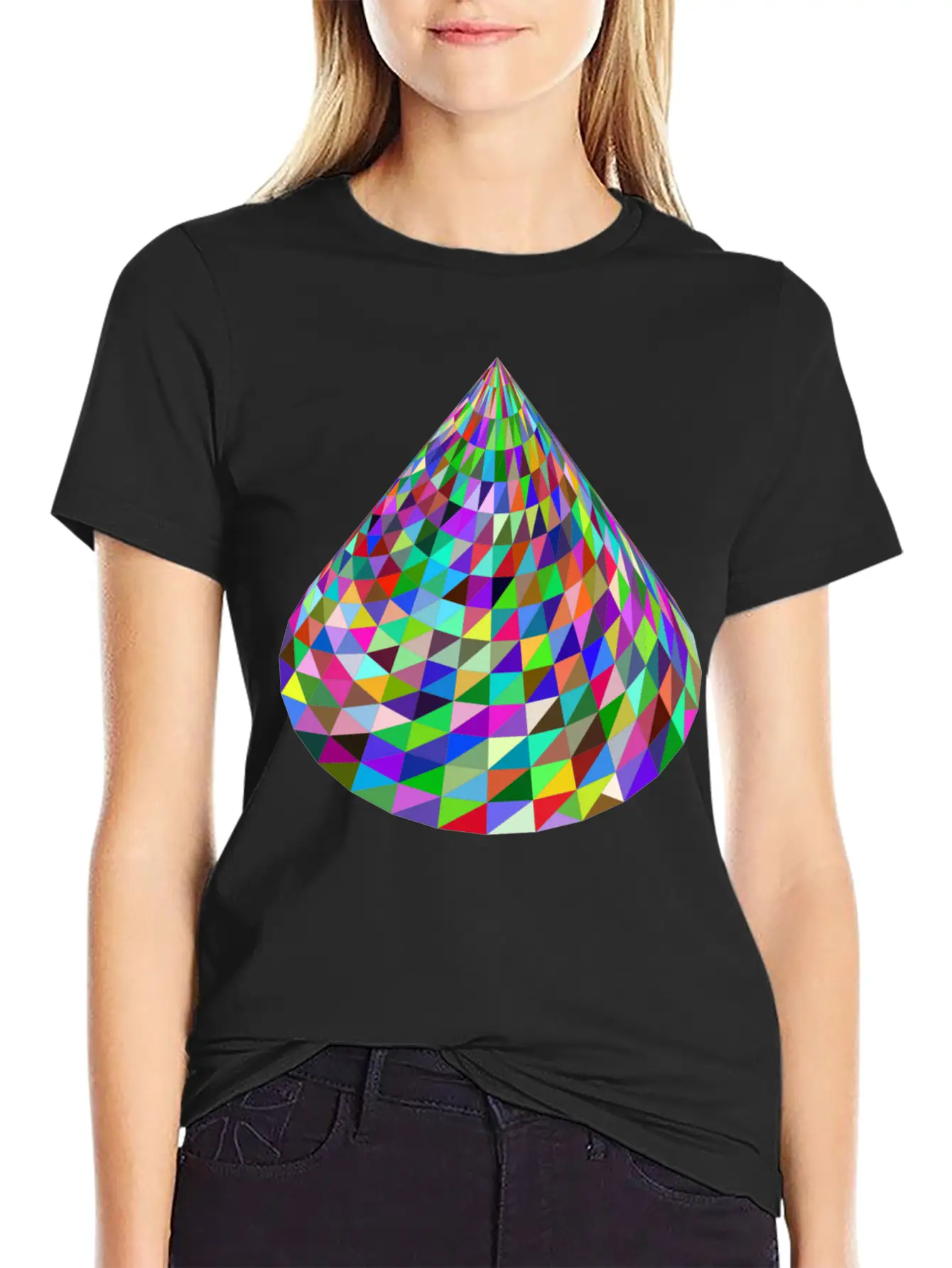 Abstract Cone Basic Graphic T-Shirt – Daily Comfort In Soft Cotton