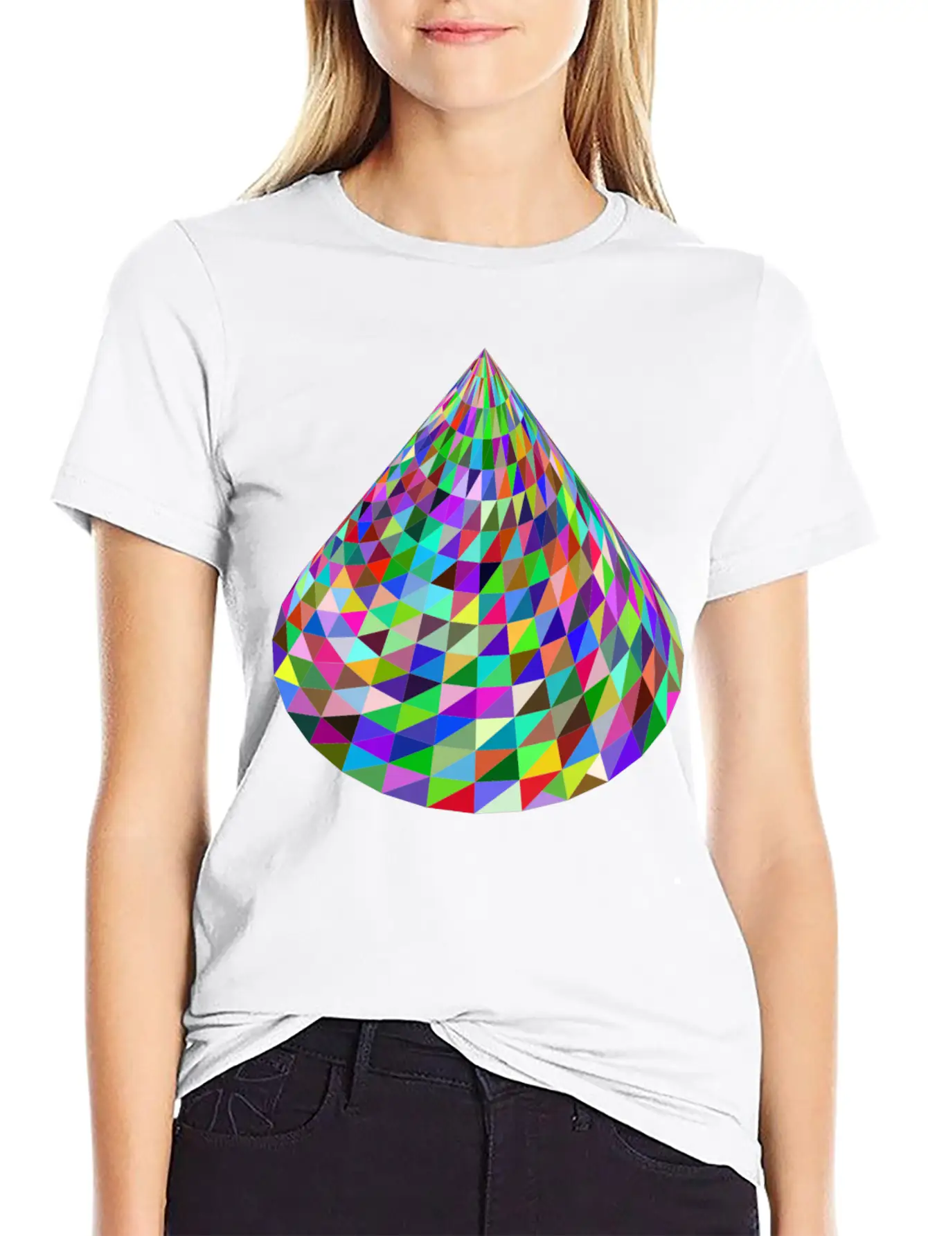 Abstract Cone Basic Graphic T-Shirt – Daily Comfort In Soft Cotton