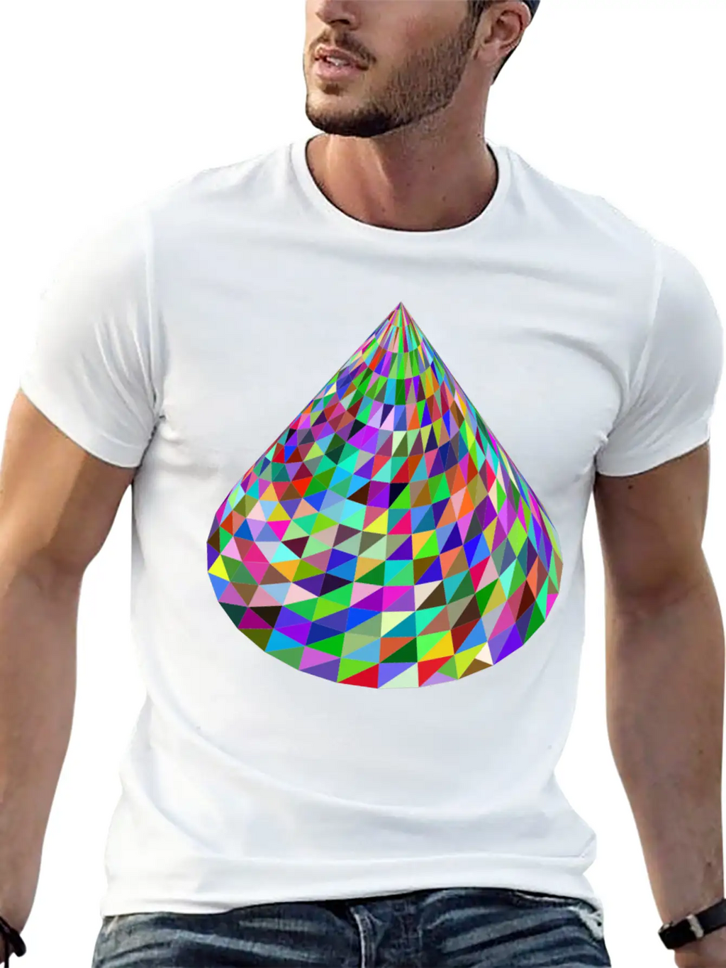 Abstract Cone Basic Graphic T-Shirt – Daily Comfort In Soft Cotton