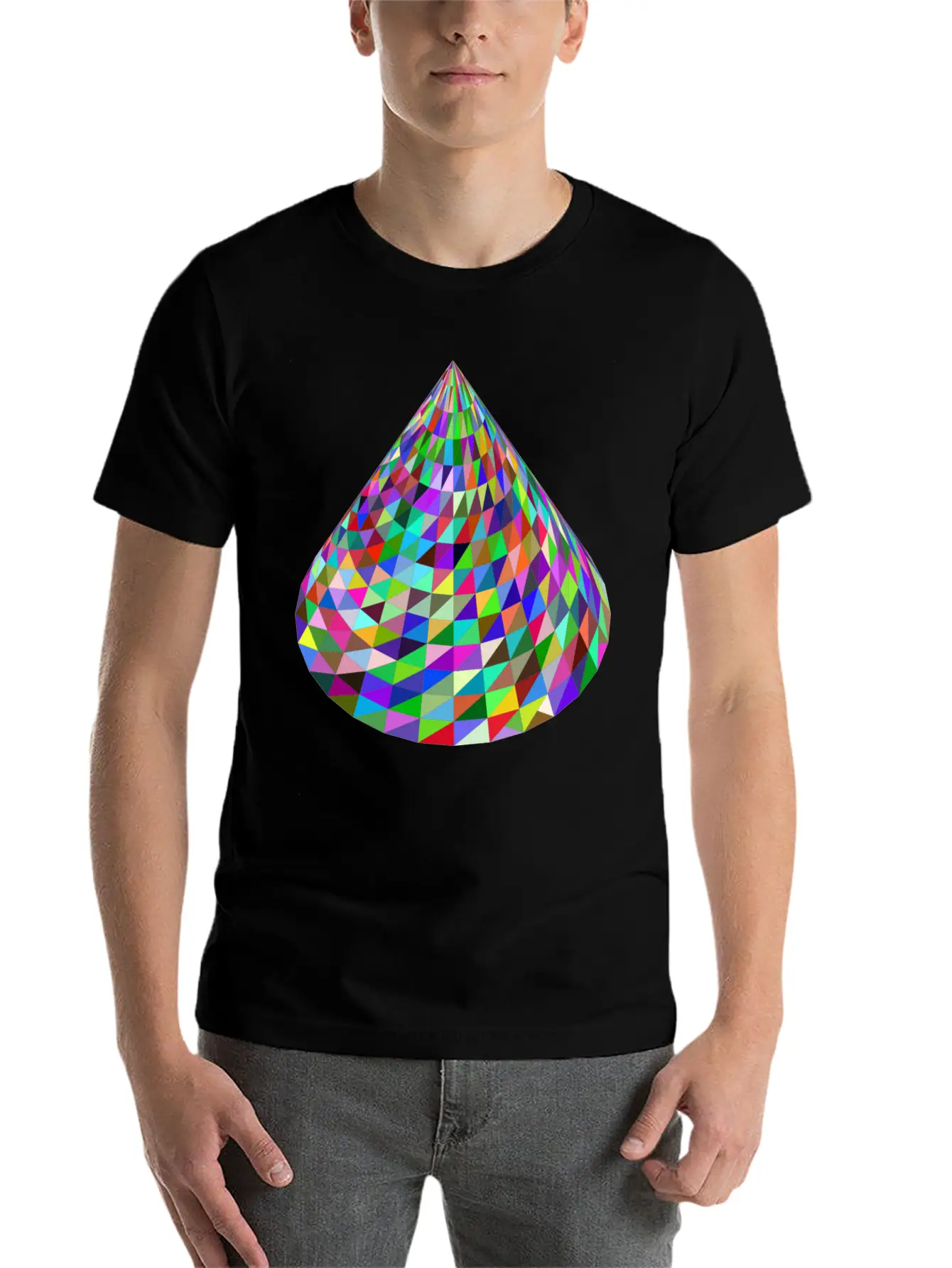 Abstract Cone Basic Graphic T-Shirt – Daily Comfort In Soft Cotton