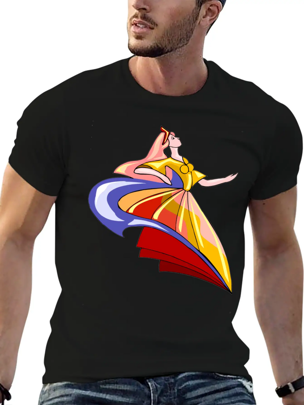 Abstract Dance Classic Cotton Tee – Unisex Comfort For Any Season
