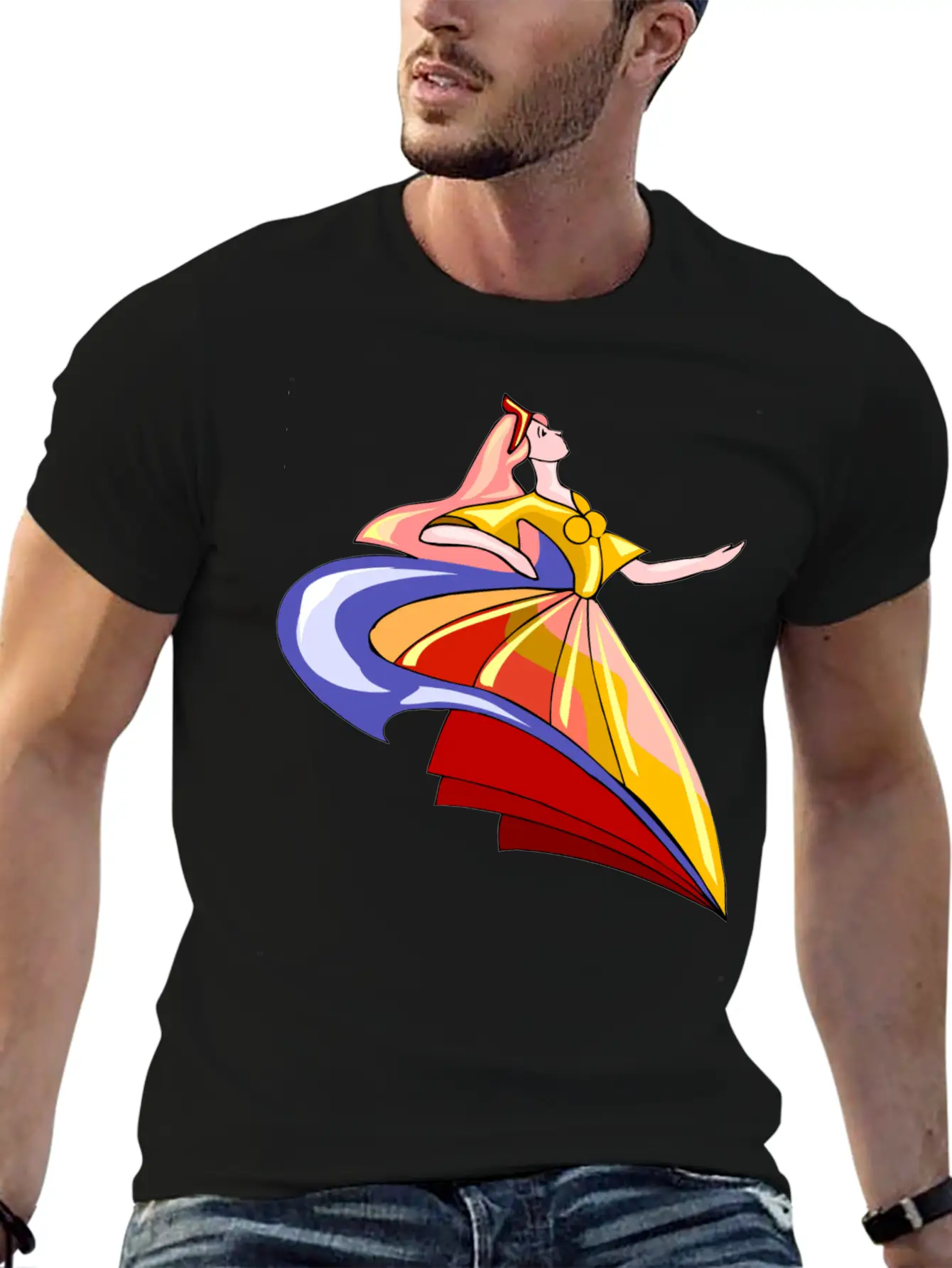 Abstract Dance Classic Cotton Tee – Unisex Comfort For Any Season