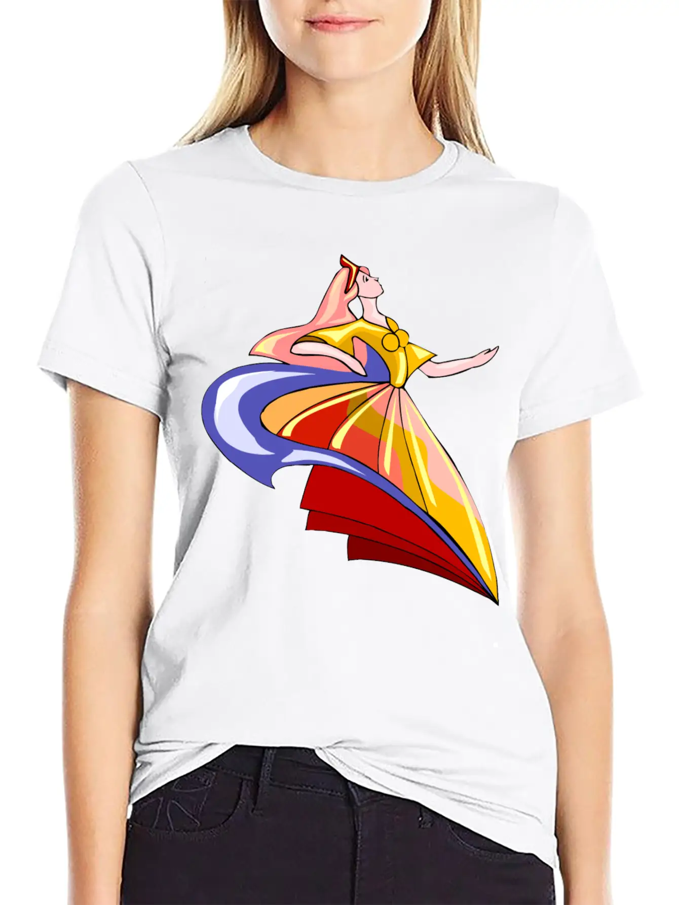 Abstract Dance Classic Cotton Tee – Unisex Comfort For Any Season