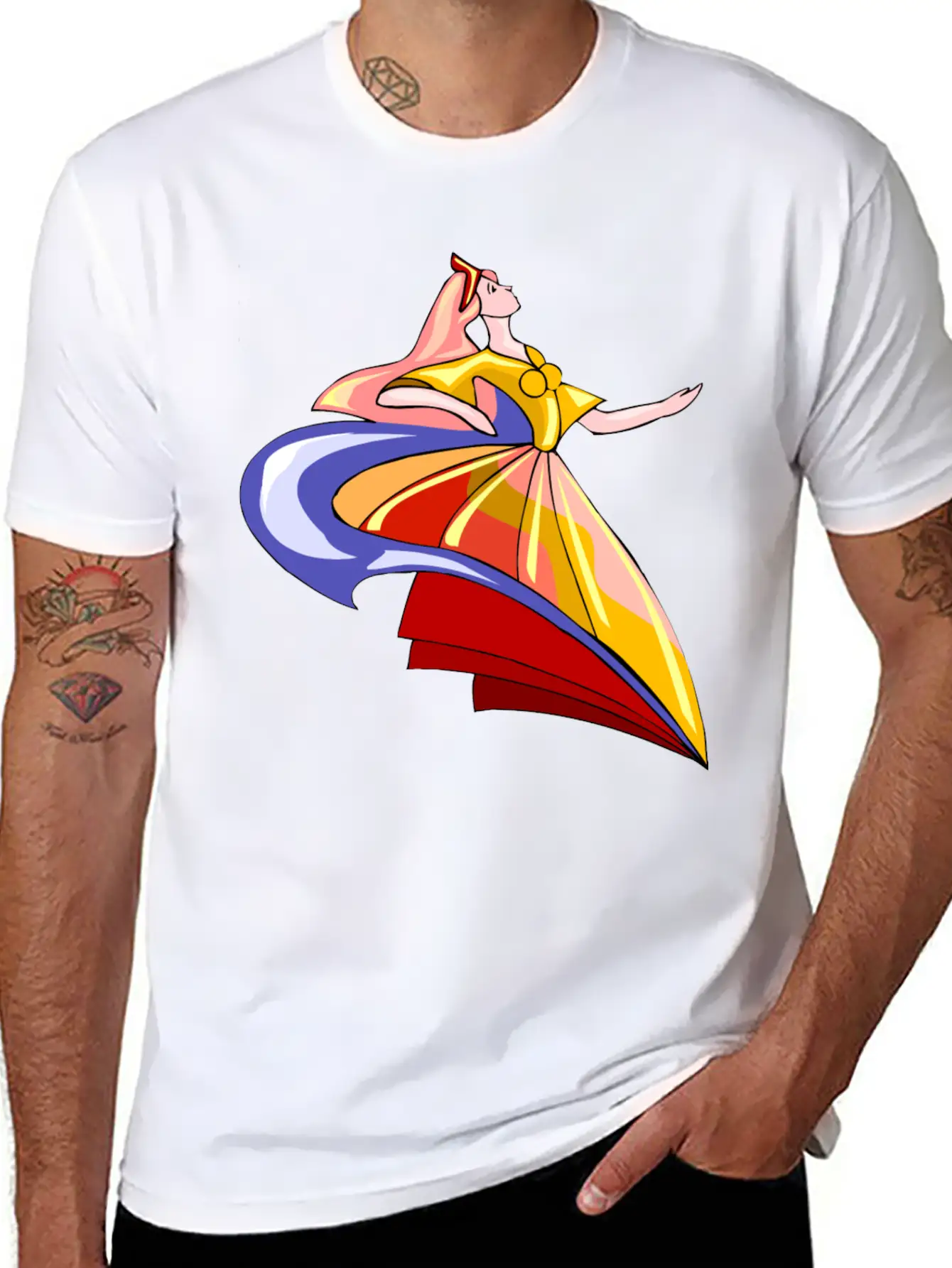 Abstract Dance Classic Cotton Tee – Unisex Comfort For Any Season