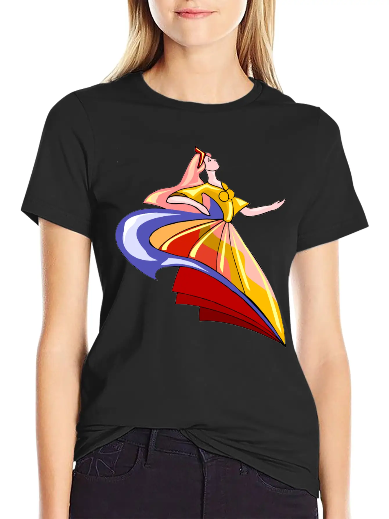 Abstract Dance Classic Cotton Tee – Unisex Comfort For Any Season