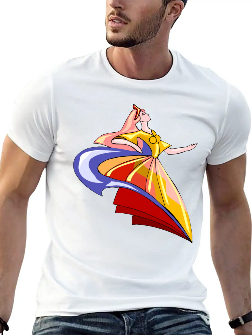 Abstract Dance Classic Cotton Tee – Unisex Comfort For Any Season
