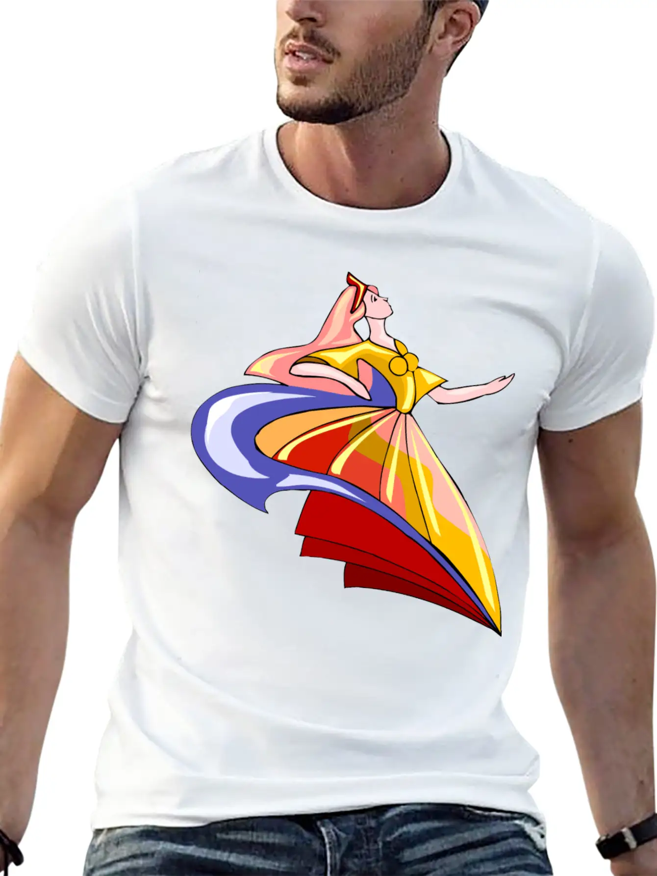 Abstract Dance Classic Cotton Tee – Unisex Comfort For Any Season