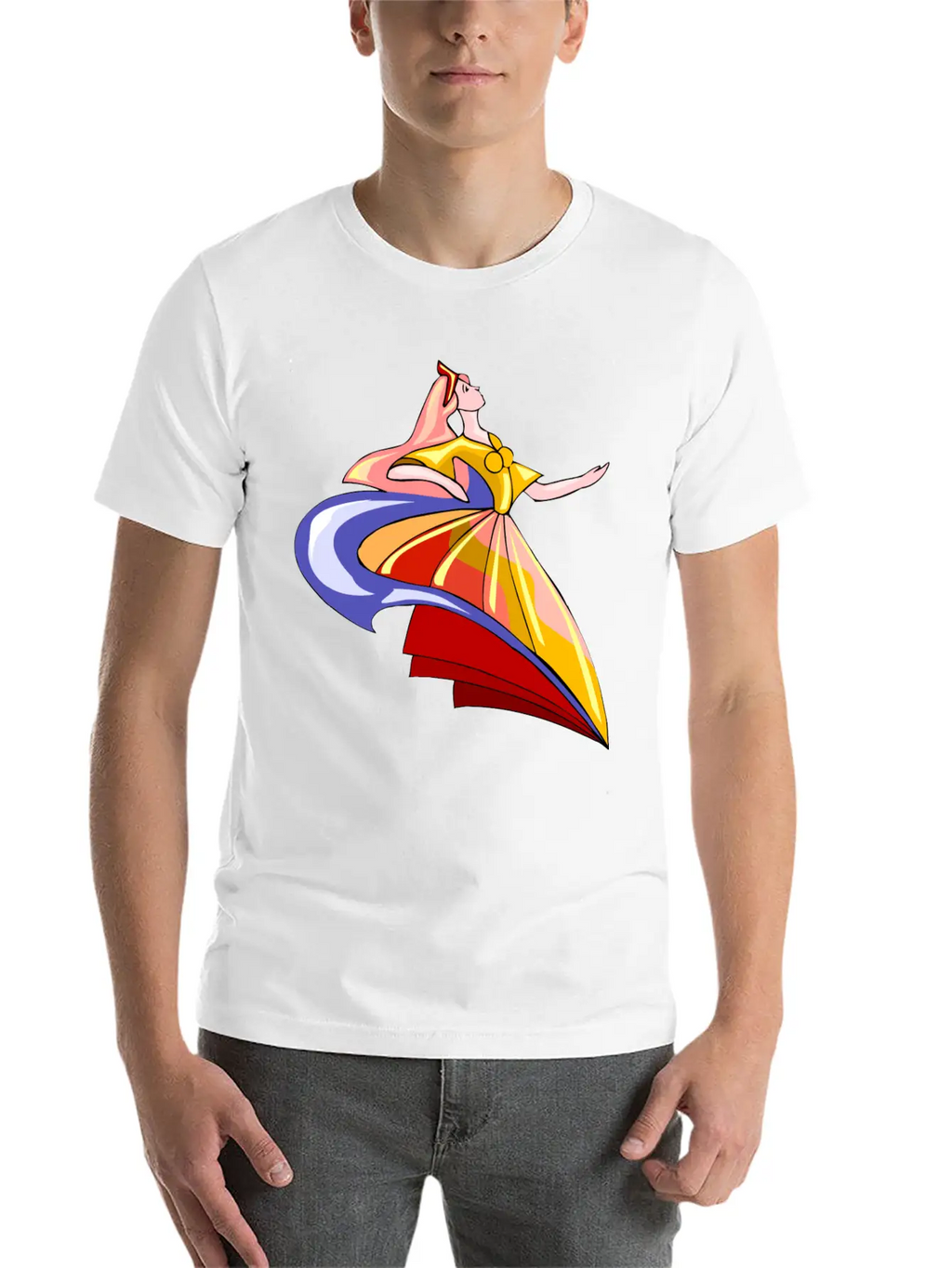 Abstract Dance Classic Cotton Tee – Unisex Comfort For Any Season