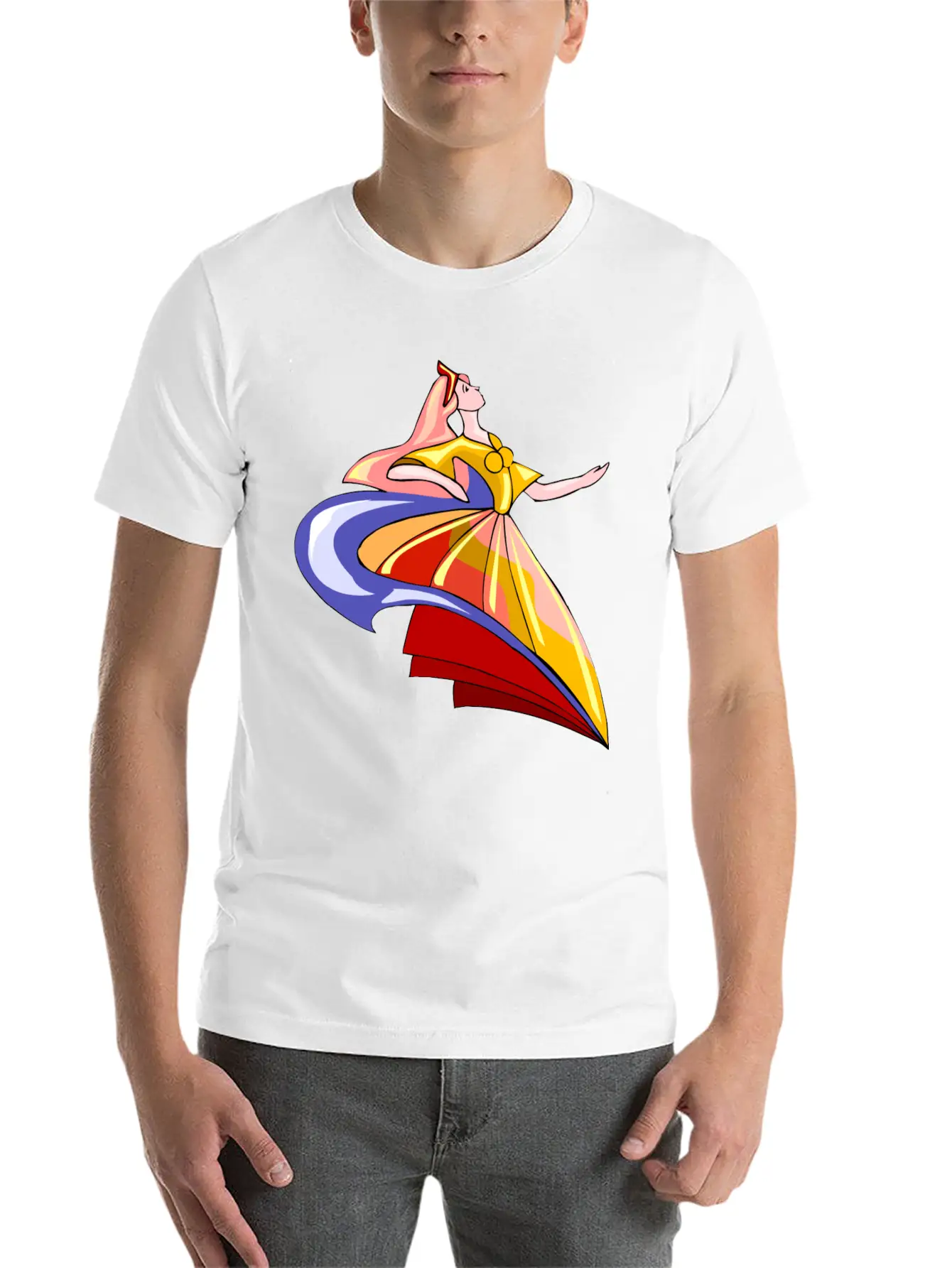 Abstract Dance Classic Cotton Tee – Unisex Comfort For Any Season
