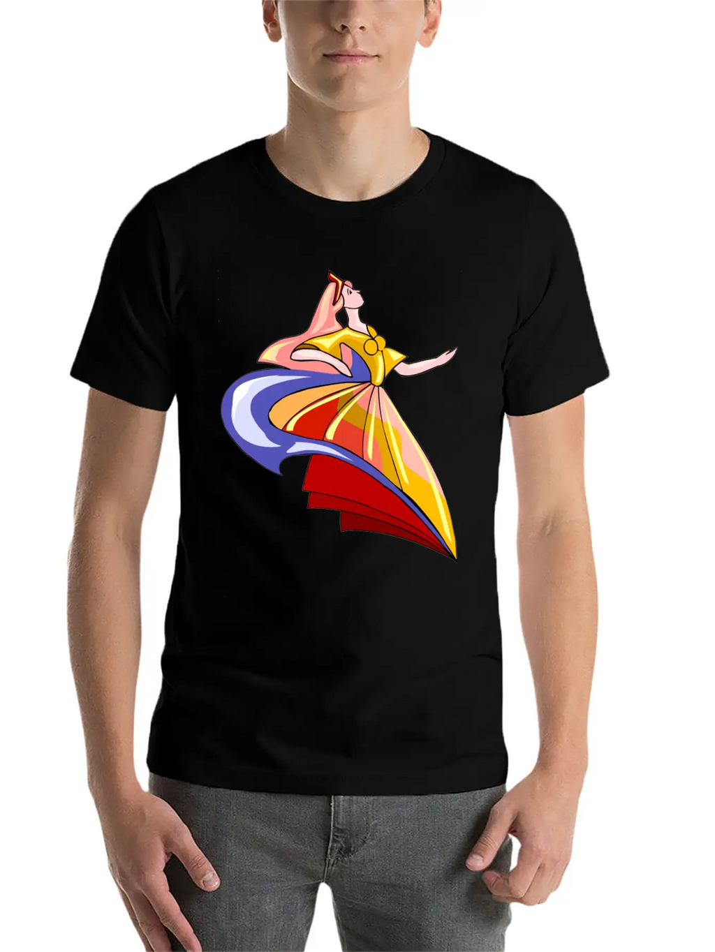 Abstract Dance Classic Cotton Tee – Unisex Comfort For Any Season