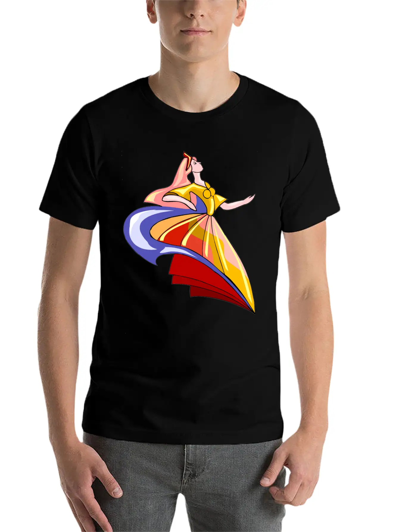 Abstract Dance Classic Cotton Tee – Unisex Comfort For Any Season