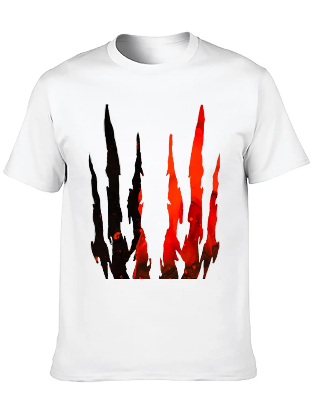 Abstract Design Red Essential Cotton Tee For Daily Outfits – Unisex Style