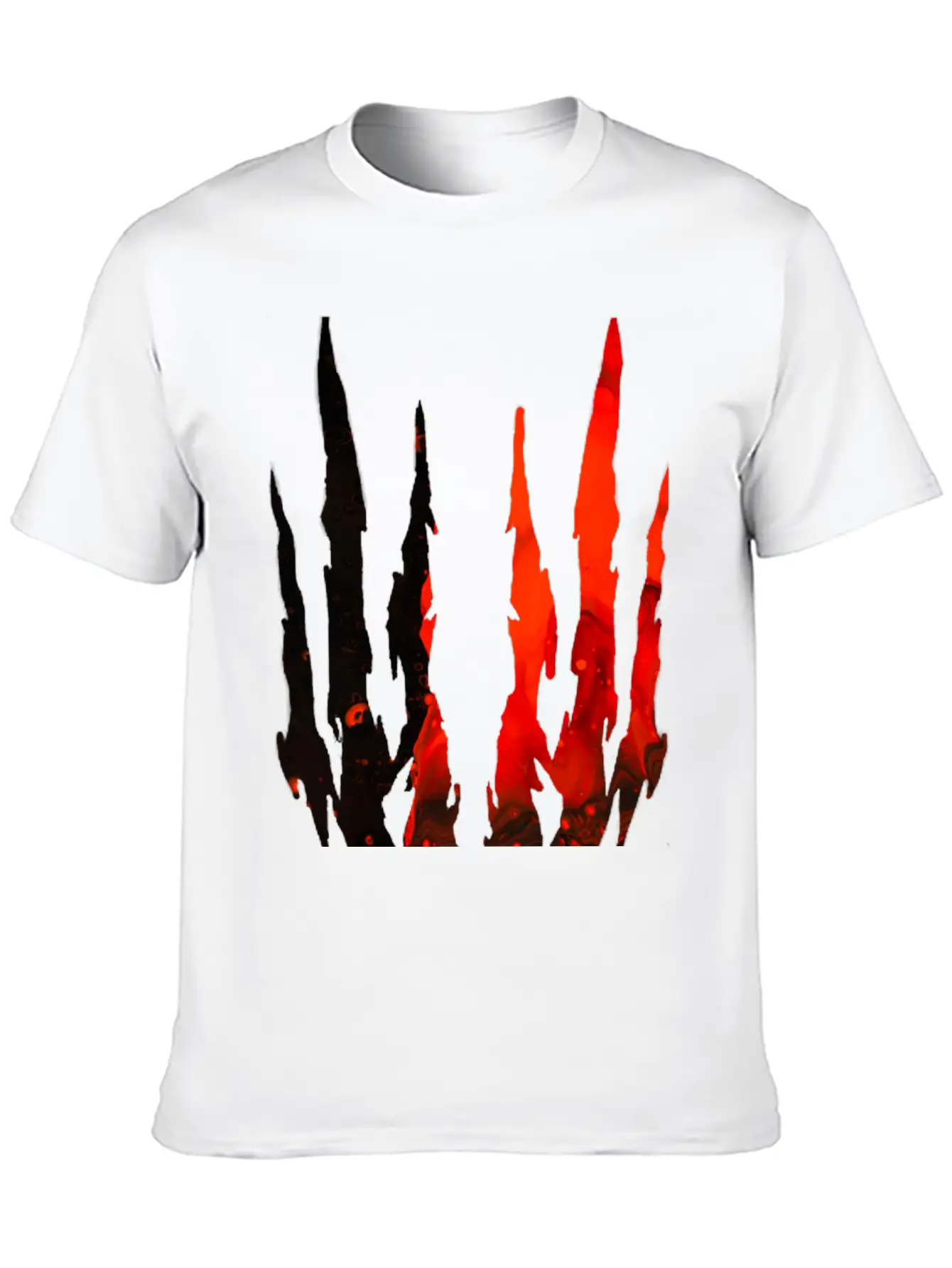 Abstract Design Red Essential Cotton Tee For Daily Outfits – Unisex Style