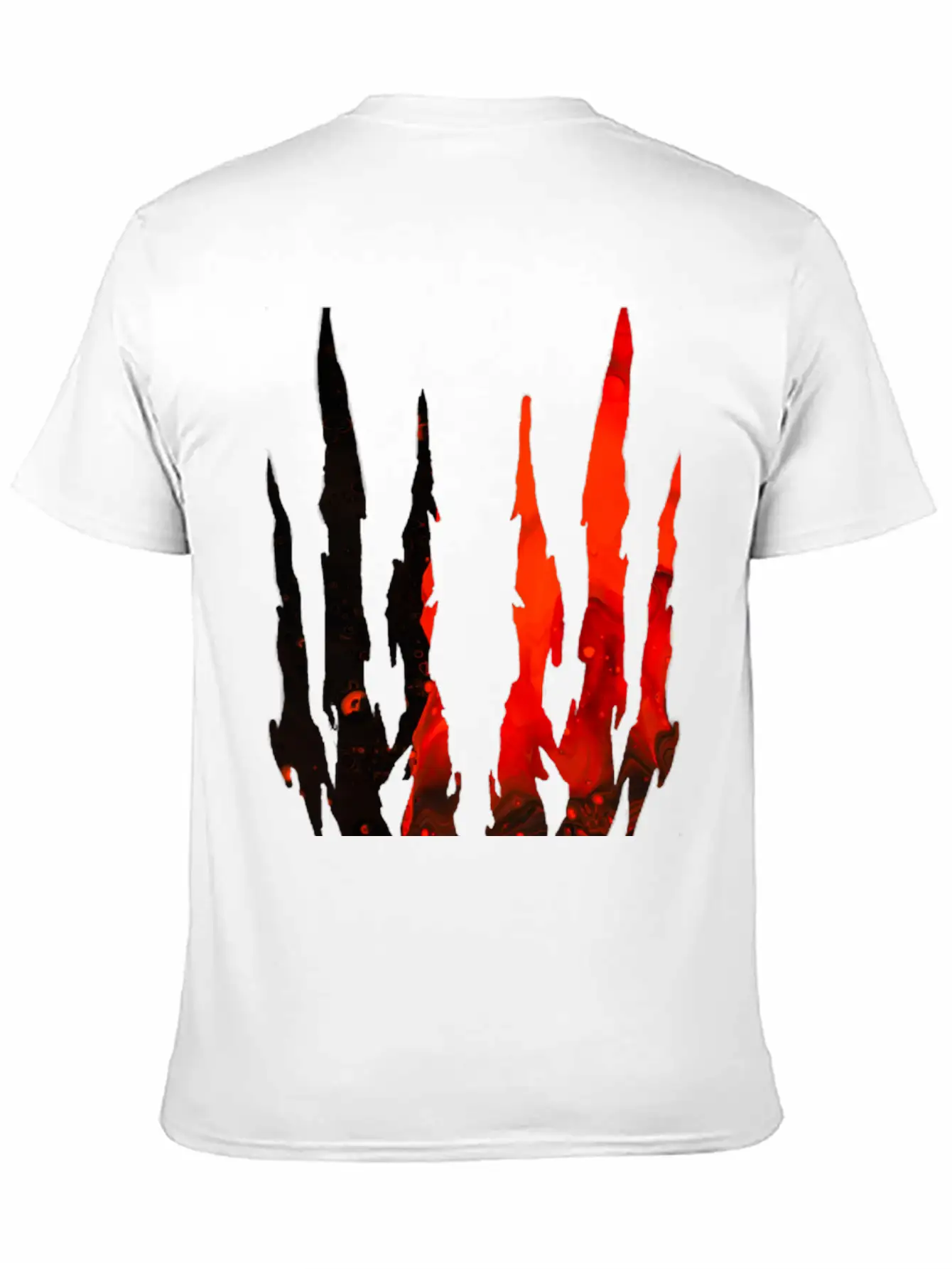 Abstract Design Red Essential Cotton Tee For Daily Outfits – Unisex Style