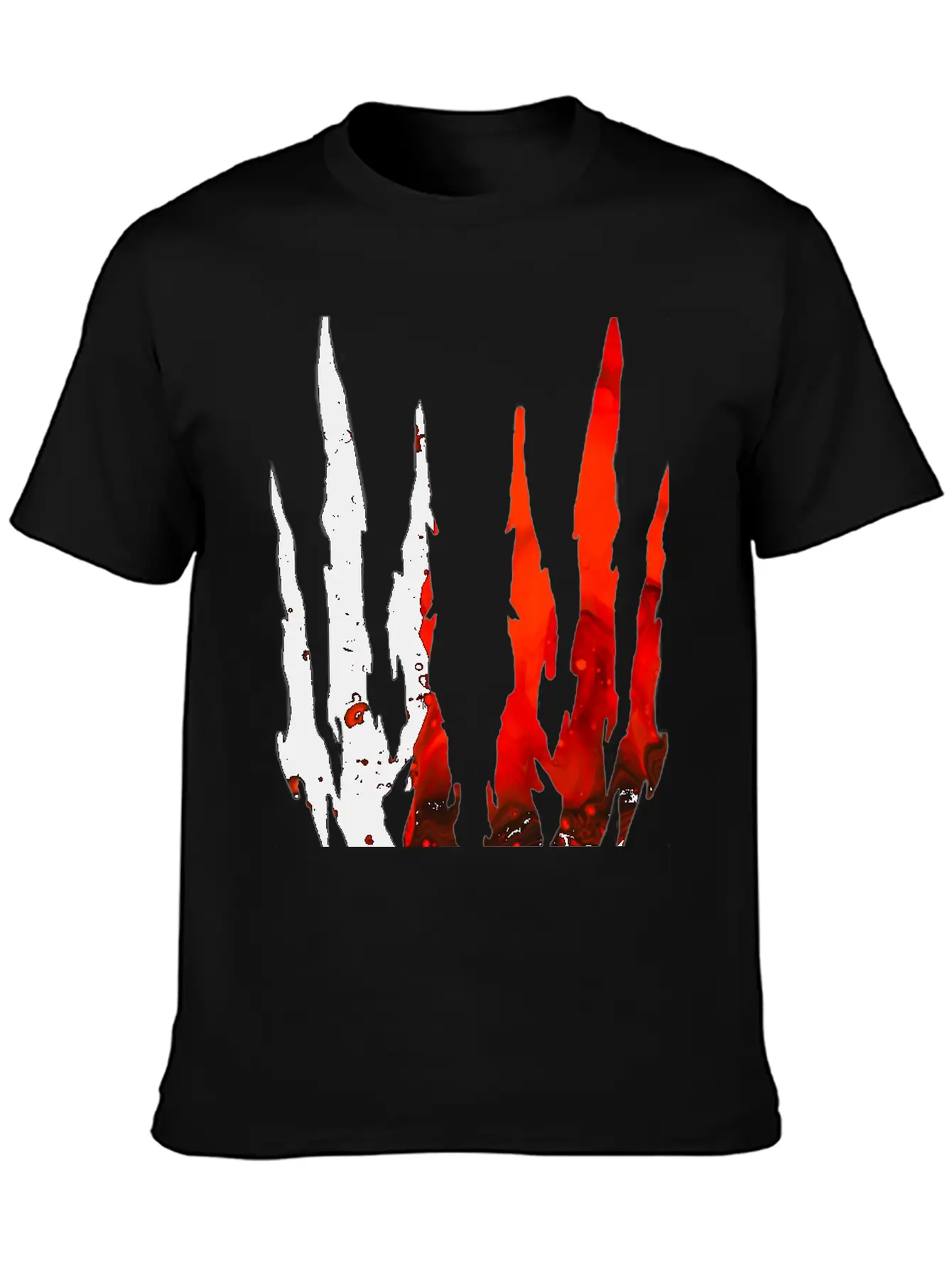 Abstract Design Red Essential Cotton Tee For Daily Outfits – Unisex Style