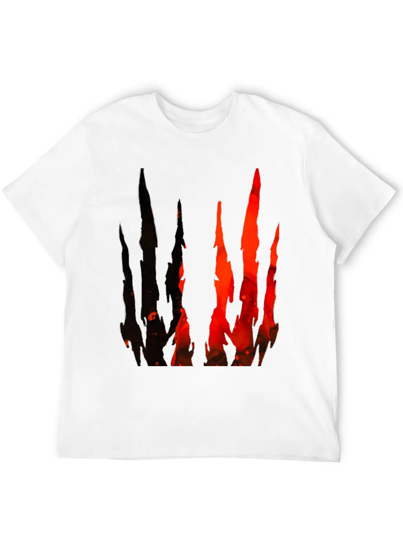 Abstract Design Red Essential Cotton Tee For Daily Outfits – Unisex Style