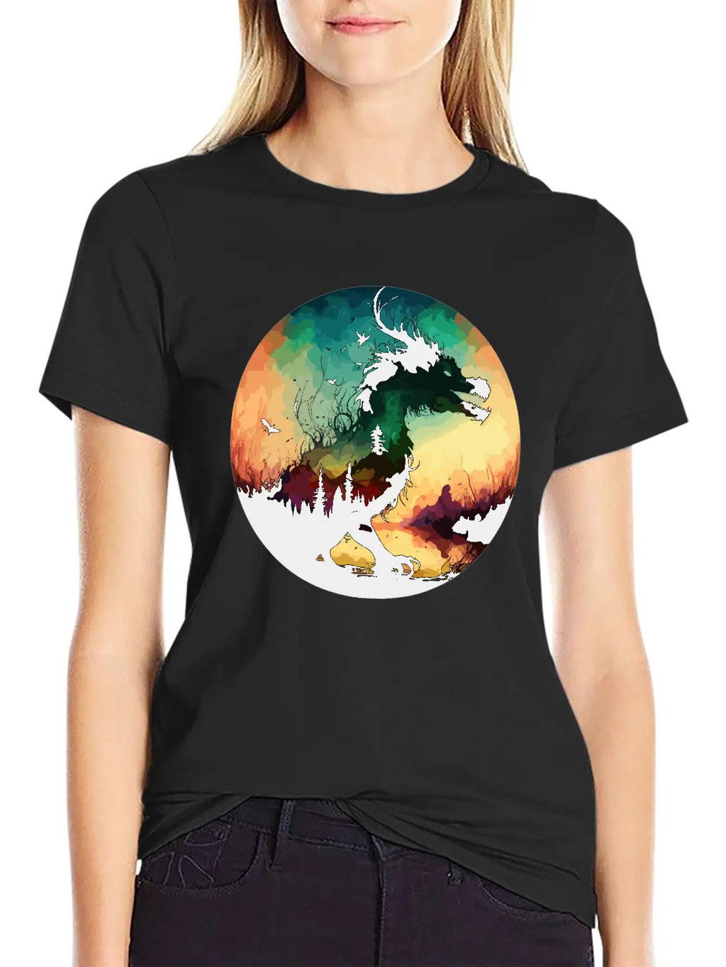 Abstract Dragon Pt.2 Basic Graphic T-Shirt – Daily Comfort In Soft Cotton