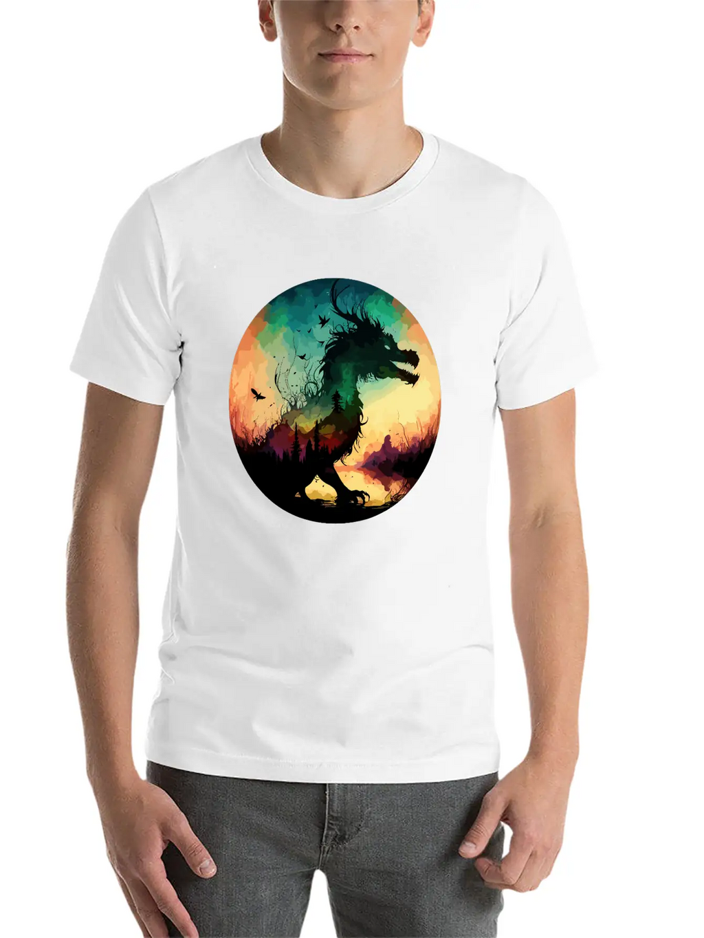 Abstract Dragon Pt.2 Basic Graphic T-Shirt – Daily Comfort In Soft Cotton