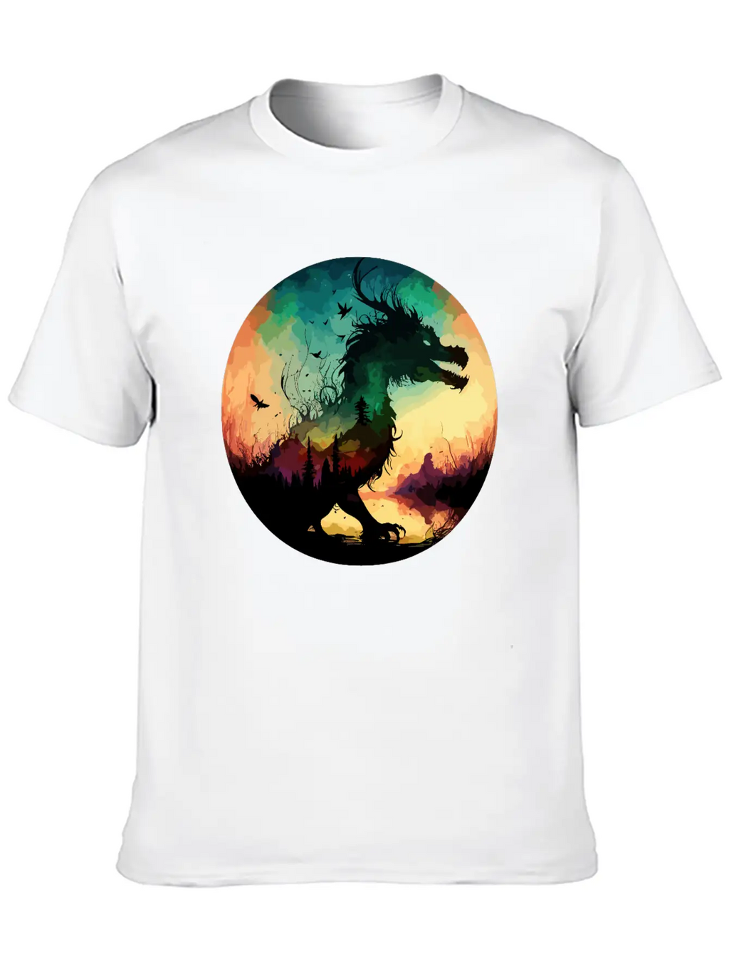 Abstract Dragon Pt.2 Basic Graphic T-Shirt – Daily Comfort In Soft Cotton