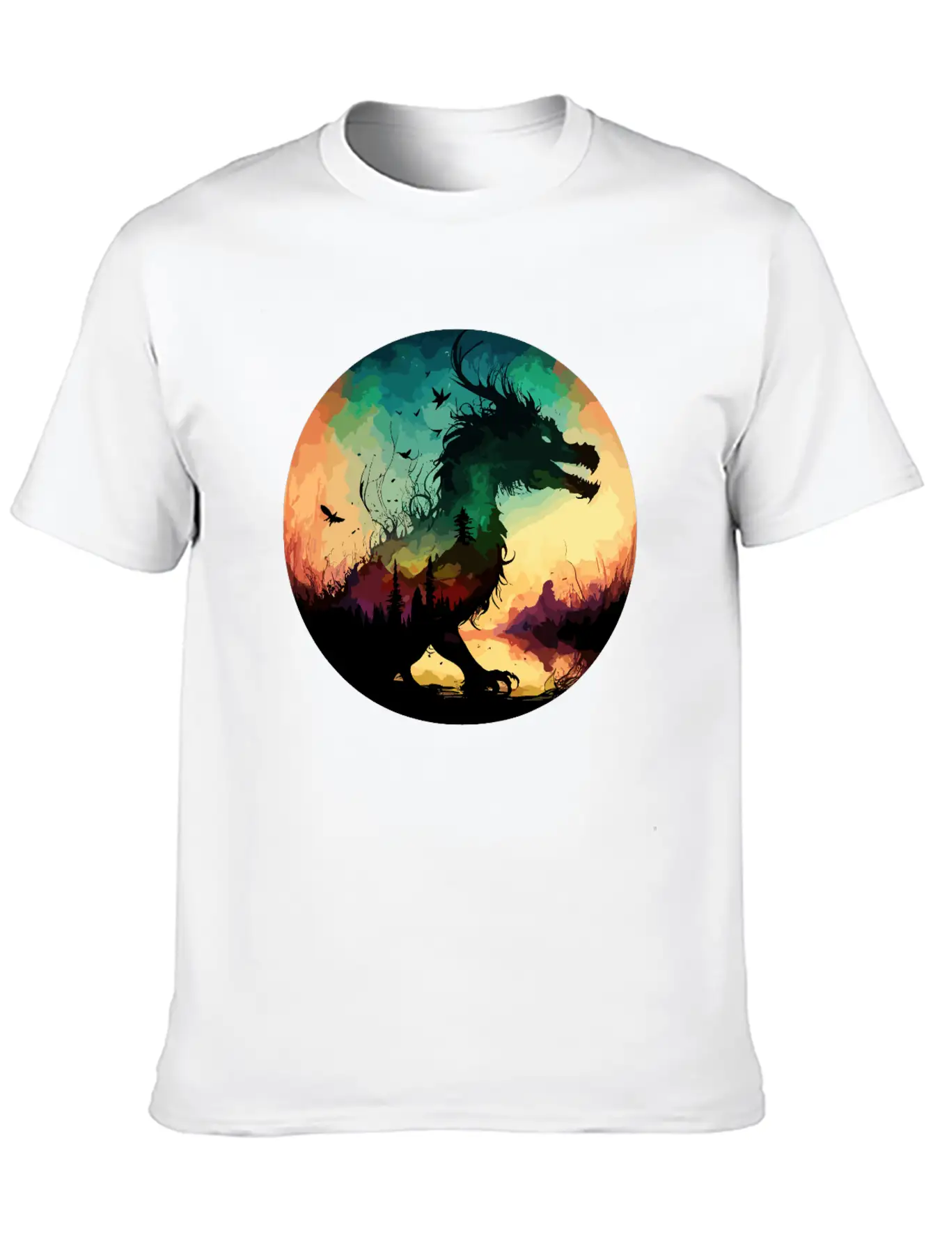 Abstract Dragon Pt.2 Basic Graphic T-Shirt – Daily Comfort In Soft Cotton