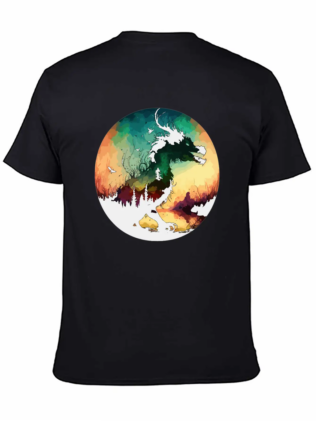 Abstract Dragon Pt.2 Basic Graphic T-Shirt – Daily Comfort In Soft Cotton