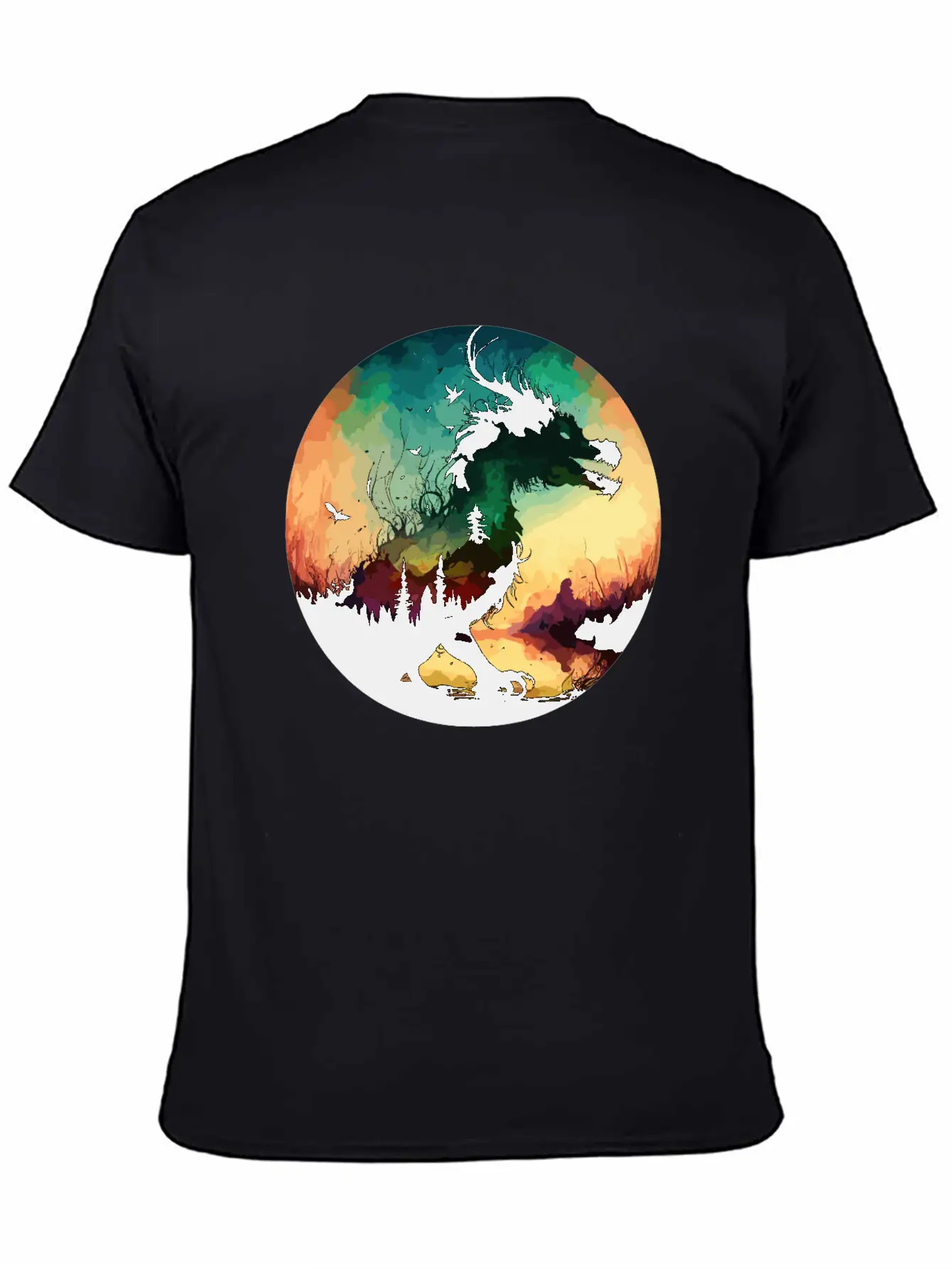 Abstract Dragon Pt.2 Basic Graphic T-Shirt – Daily Comfort In Soft Cotton