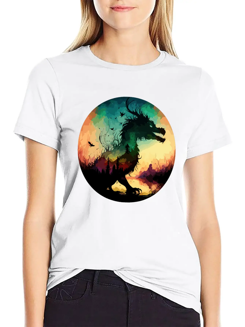 Abstract Dragon Pt.2 Basic Graphic T-Shirt – Daily Comfort In Soft Cotton