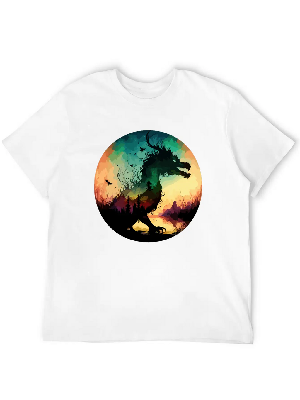 Abstract Dragon Pt.2 Basic Graphic T-Shirt – Daily Comfort In Soft Cotton