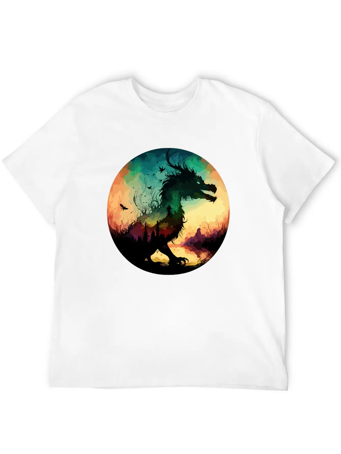 Abstract Dragon Pt.2 Basic Graphic T-Shirt – Daily Comfort In Soft Cotton