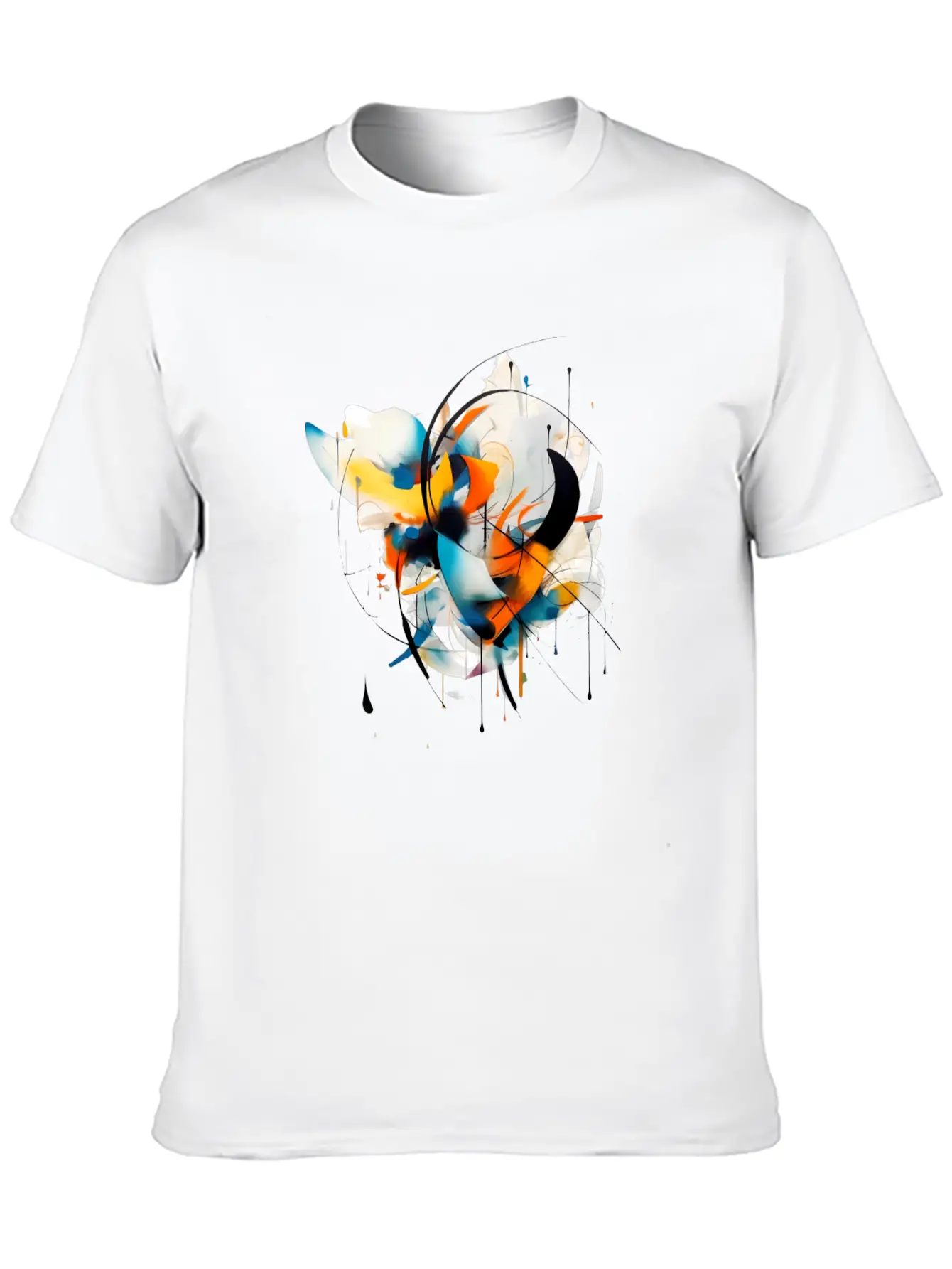 Abstract Essential Cotton Tee For Daily Outfits – Unisex Style