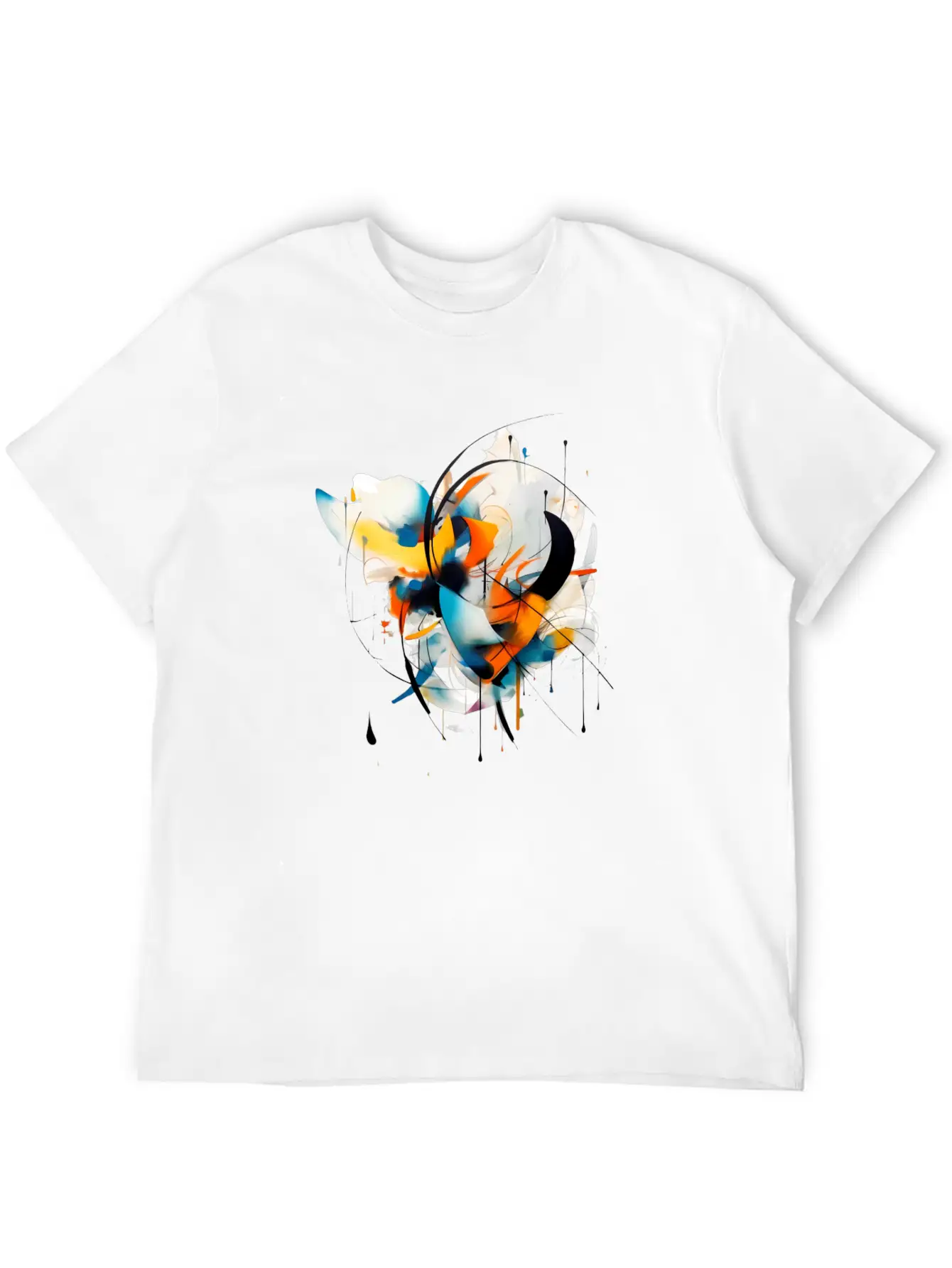 Abstract Essential Cotton Tee For Daily Outfits – Unisex Style