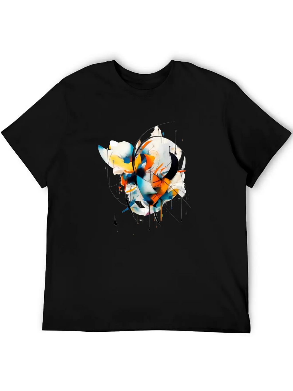 Abstract Essential Cotton Tee For Daily Outfits – Unisex Style