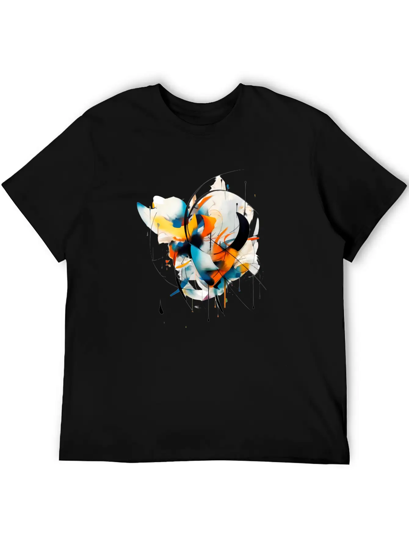 Abstract Essential Cotton Tee For Daily Outfits – Unisex Style