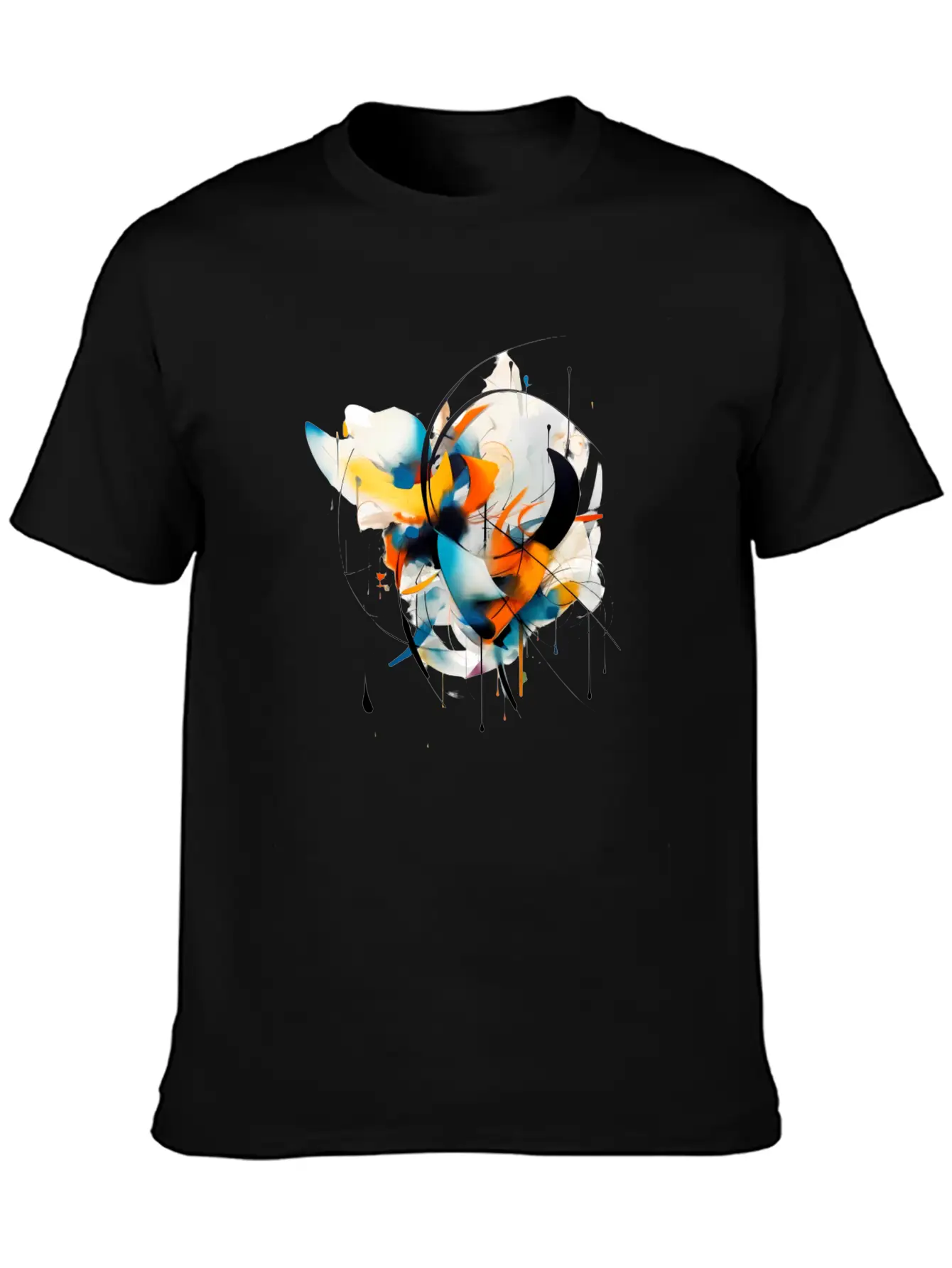 Abstract Essential Cotton Tee For Daily Outfits – Unisex Style