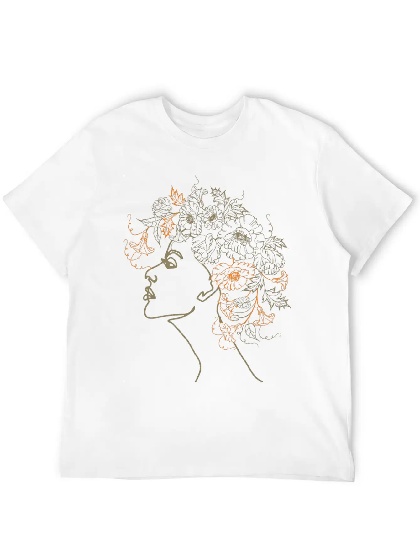 Abstract Floral Hair Design Classic Cotton Tee – Unisex Comfort For Any Season