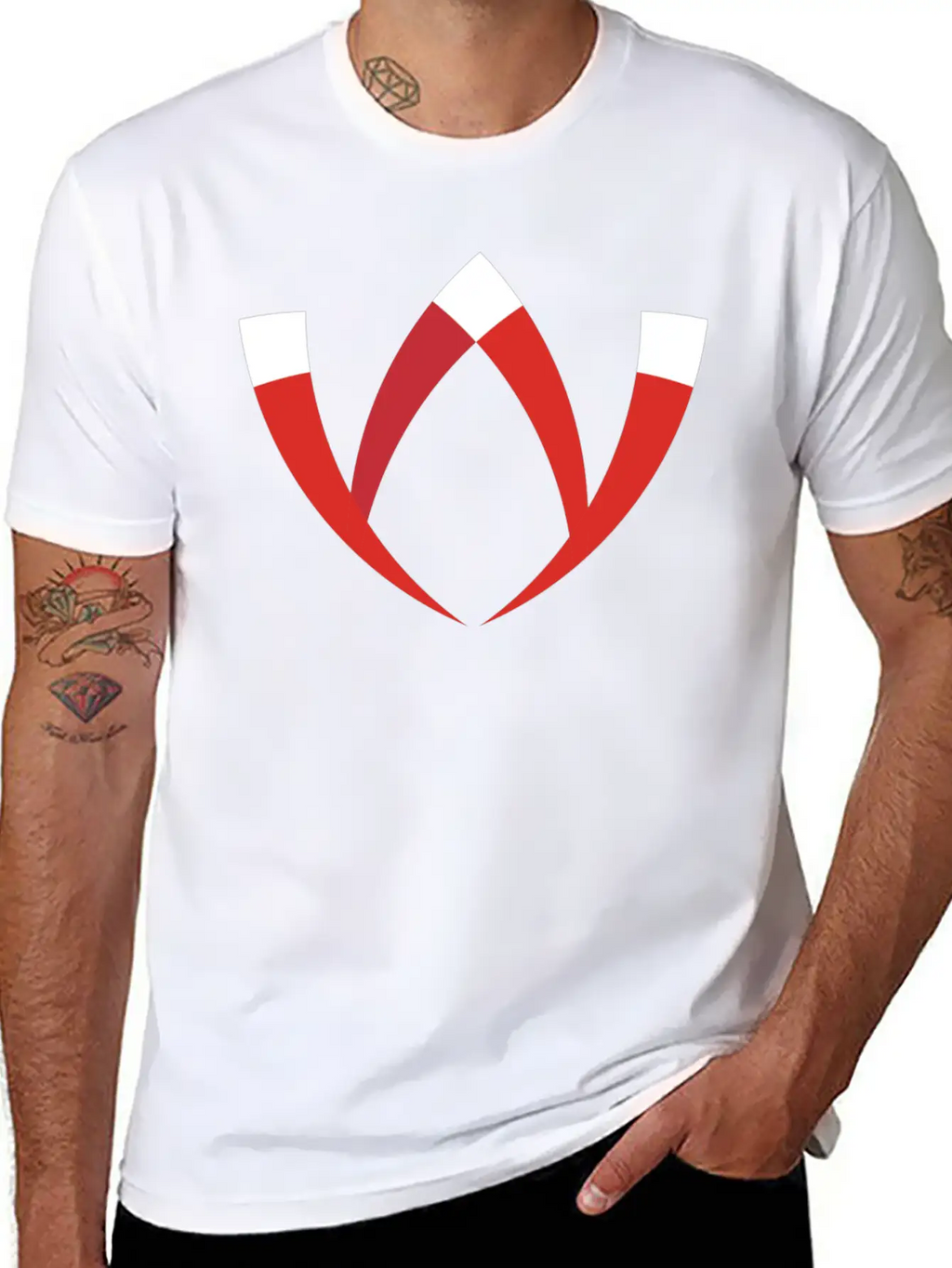 Abstract Letter W Basic Graphic T-Shirt – Daily Comfort In Soft Cotton