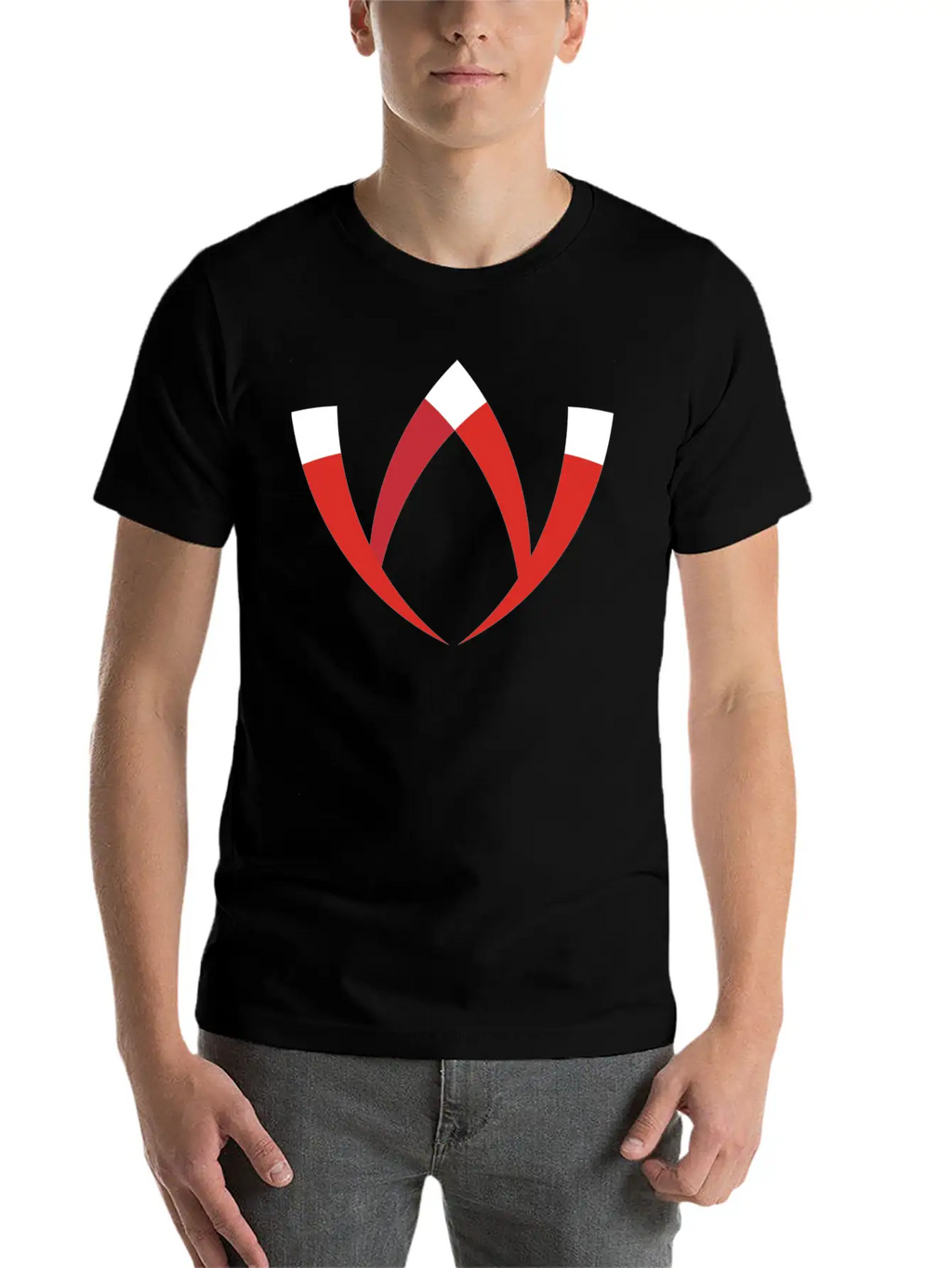 Abstract Letter W Basic Graphic T-Shirt – Daily Comfort In Soft Cotton