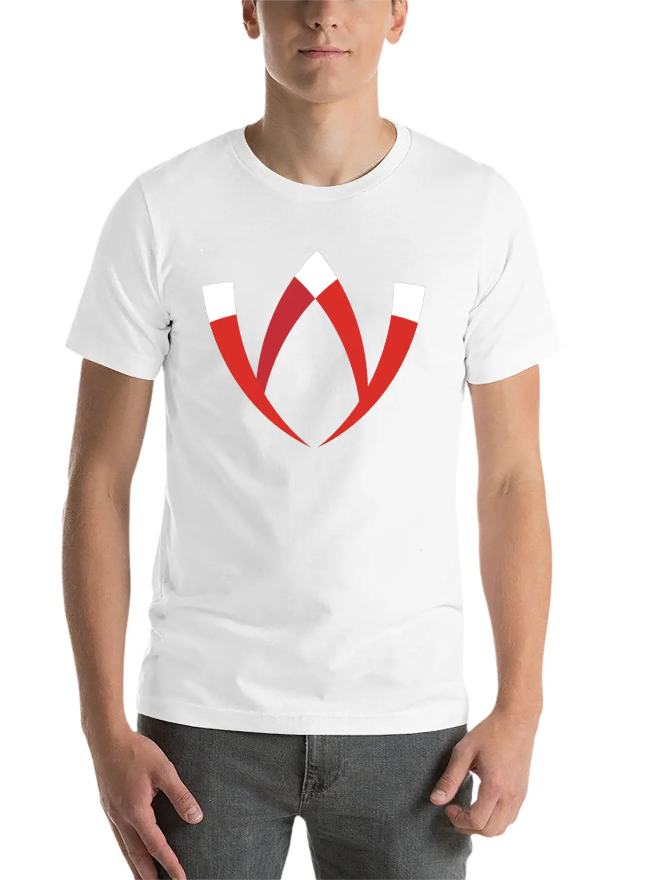 Abstract Letter W Basic Graphic T-Shirt – Daily Comfort In Soft Cotton
