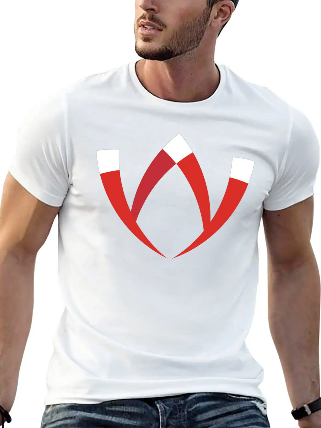 Abstract Letter W Basic Graphic T-Shirt – Daily Comfort In Soft Cotton