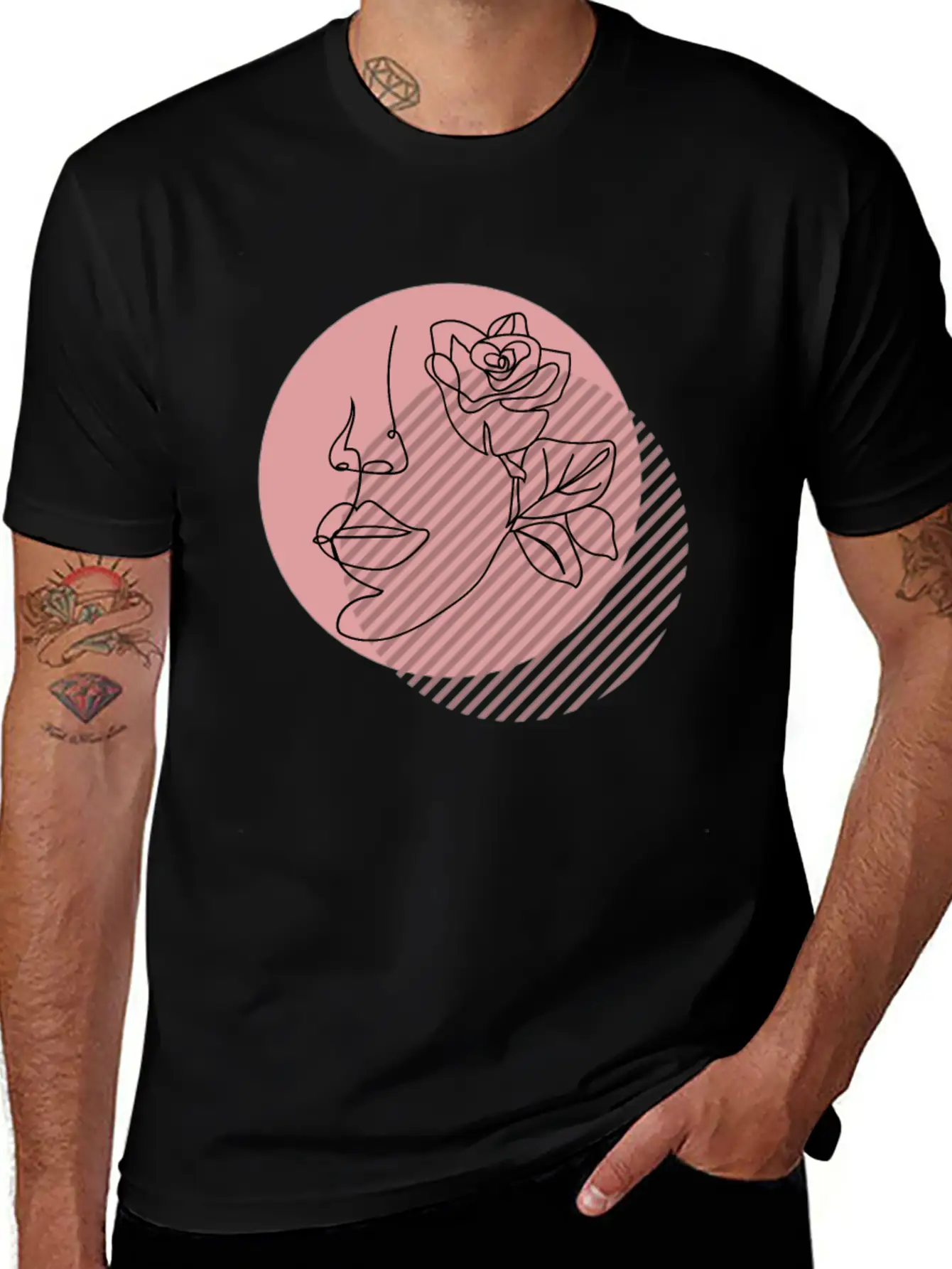 Abstract Line Drawing Of A Womans Face Classic Cotton Tee – Unisex Comfort For Any Season